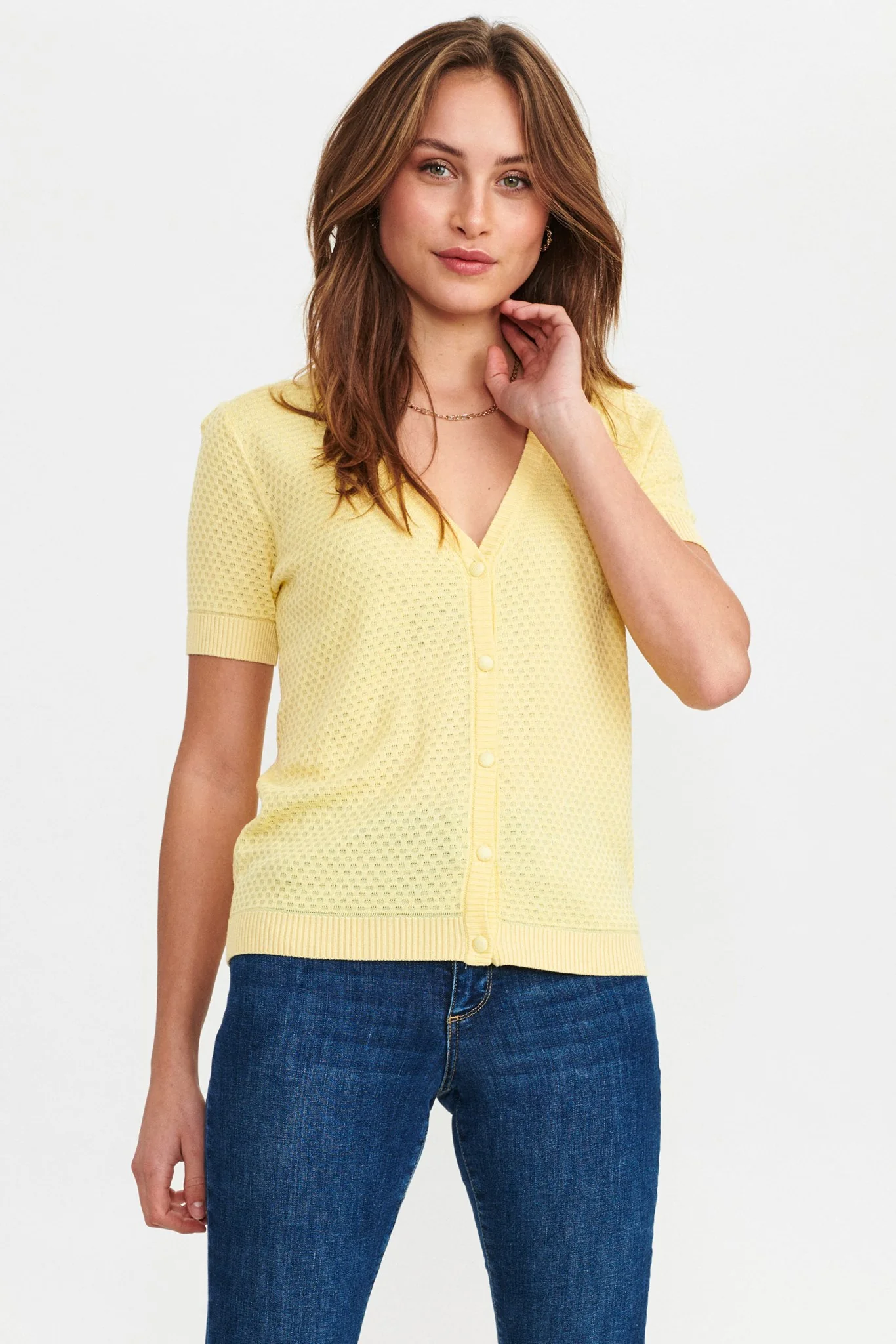 NUCASSIE V-NECK - NOOS - Popcorn