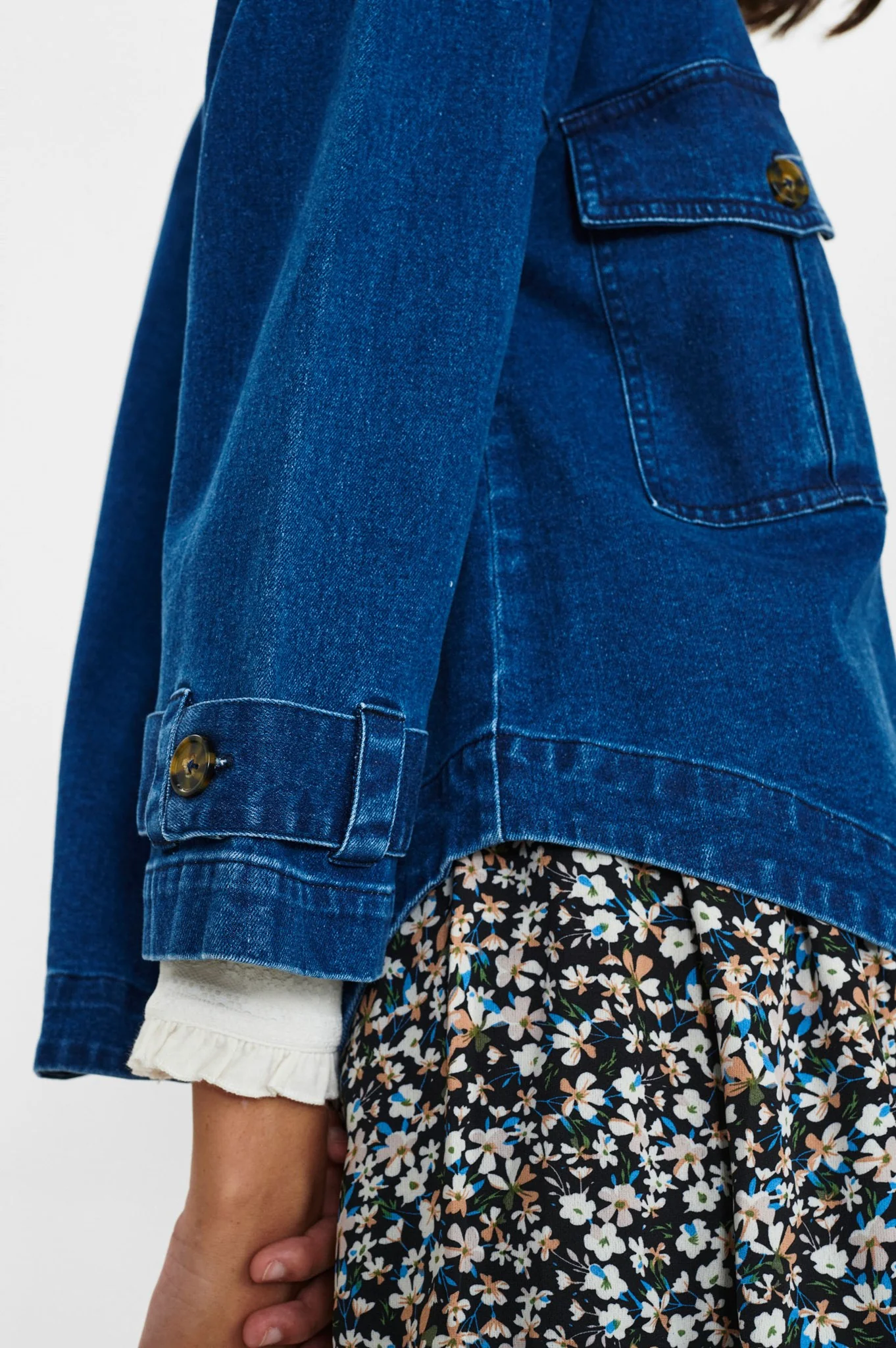 NUCATALEYA JACKET  - Medium Blue Denim - Image 5