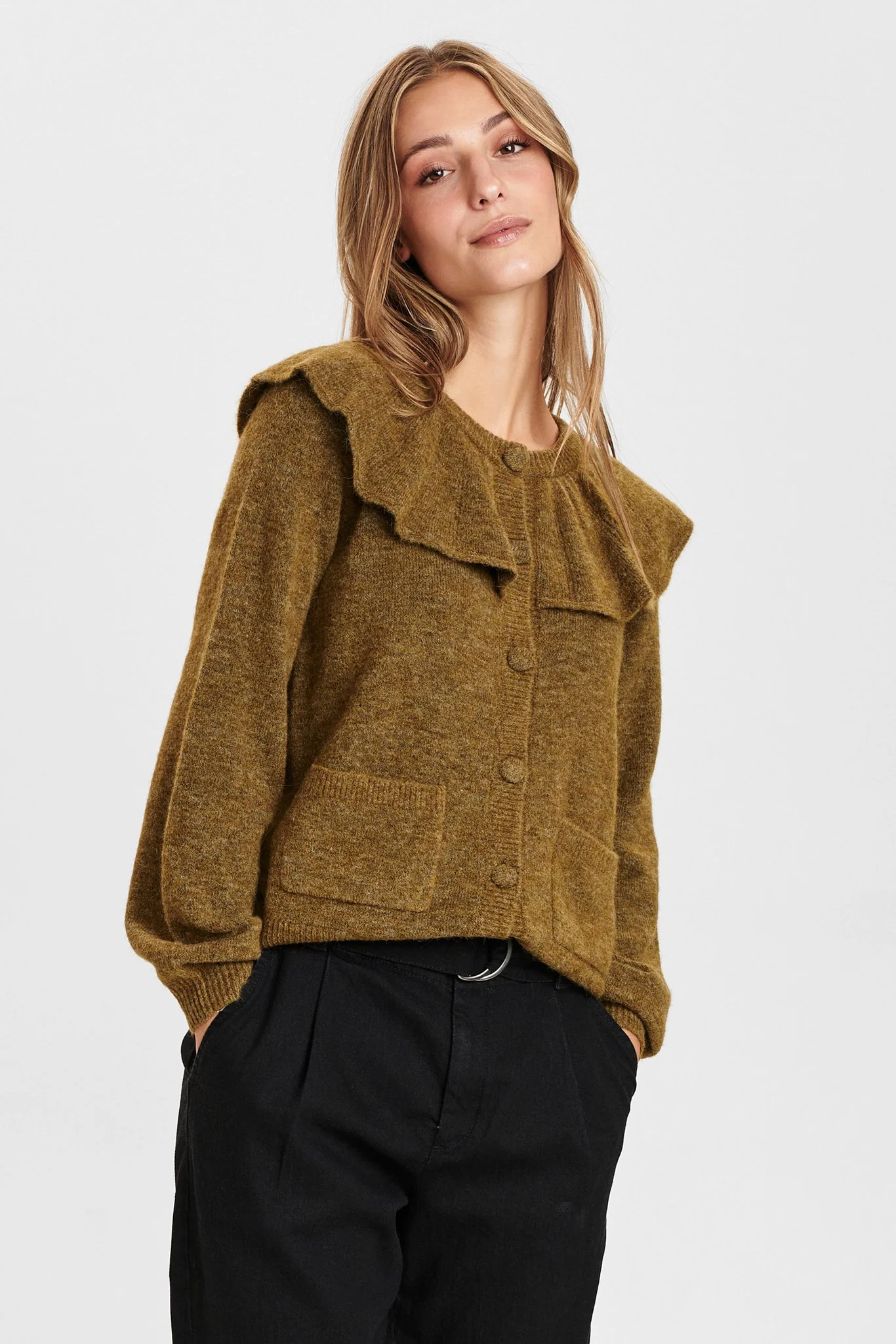 NUCATHAY CARDIGAN - Grape leaf