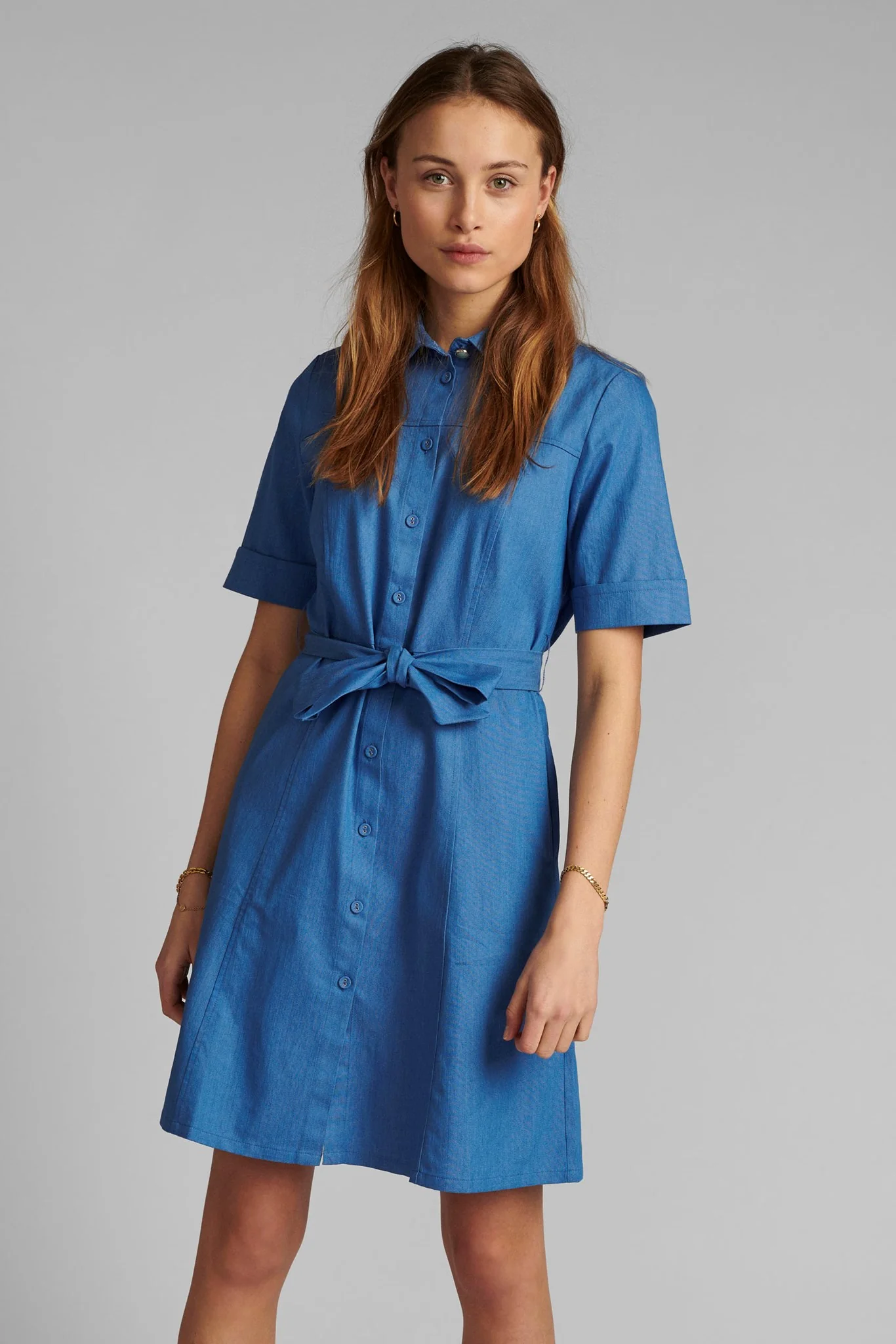 NUCATHLEEN DRESS - Medium Blue Denim