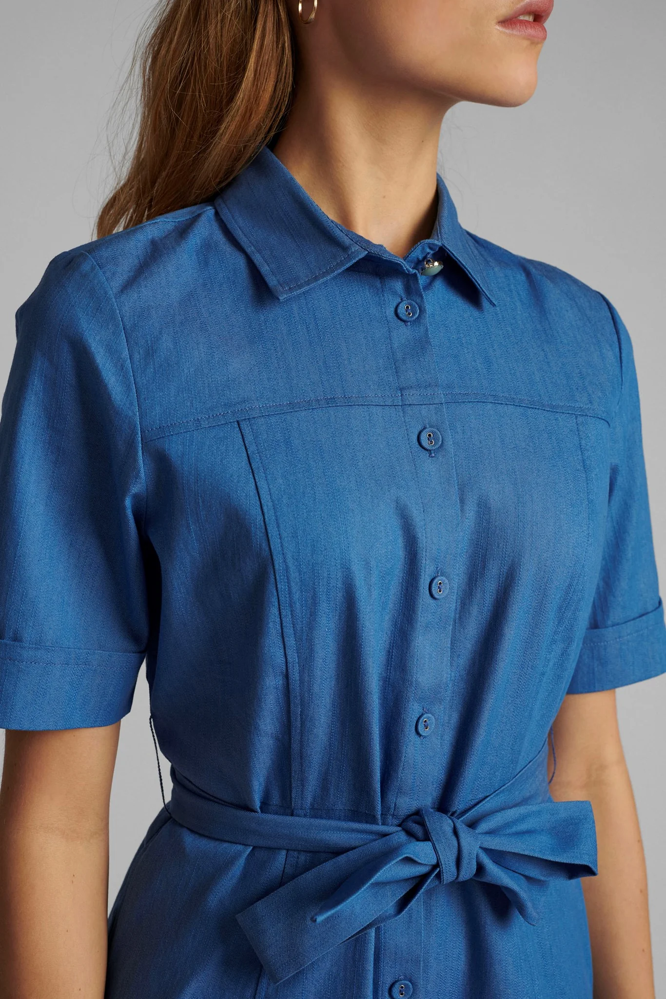 NUCATHLEEN DRESS - Medium Blue Denim - Image 4