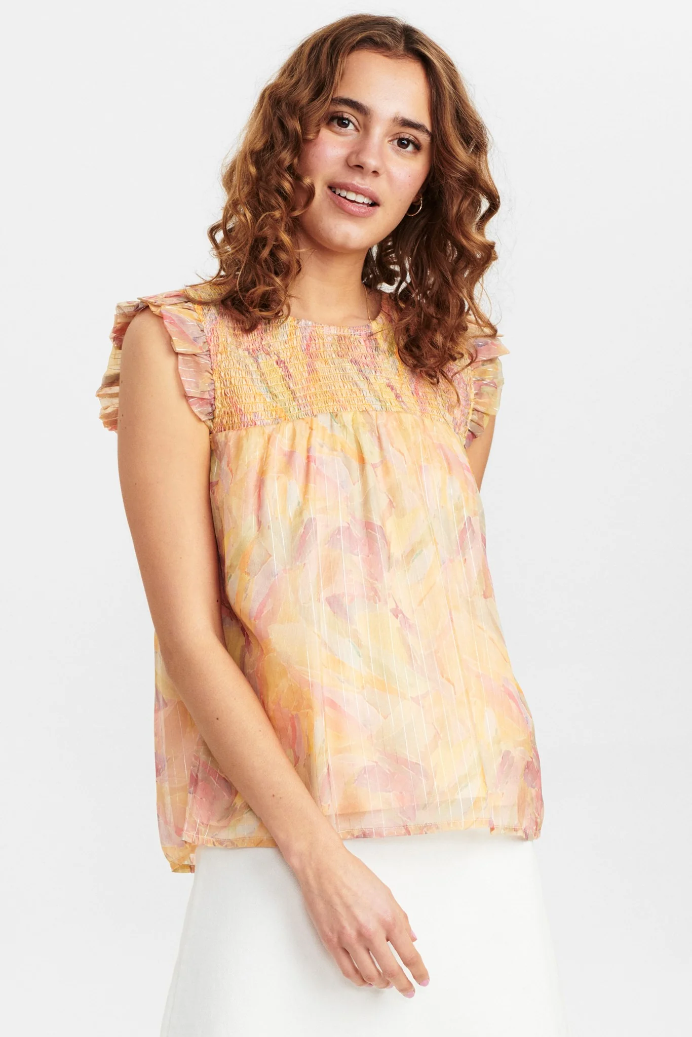 NUCATICHE BLOUSE - Peach Cobbler