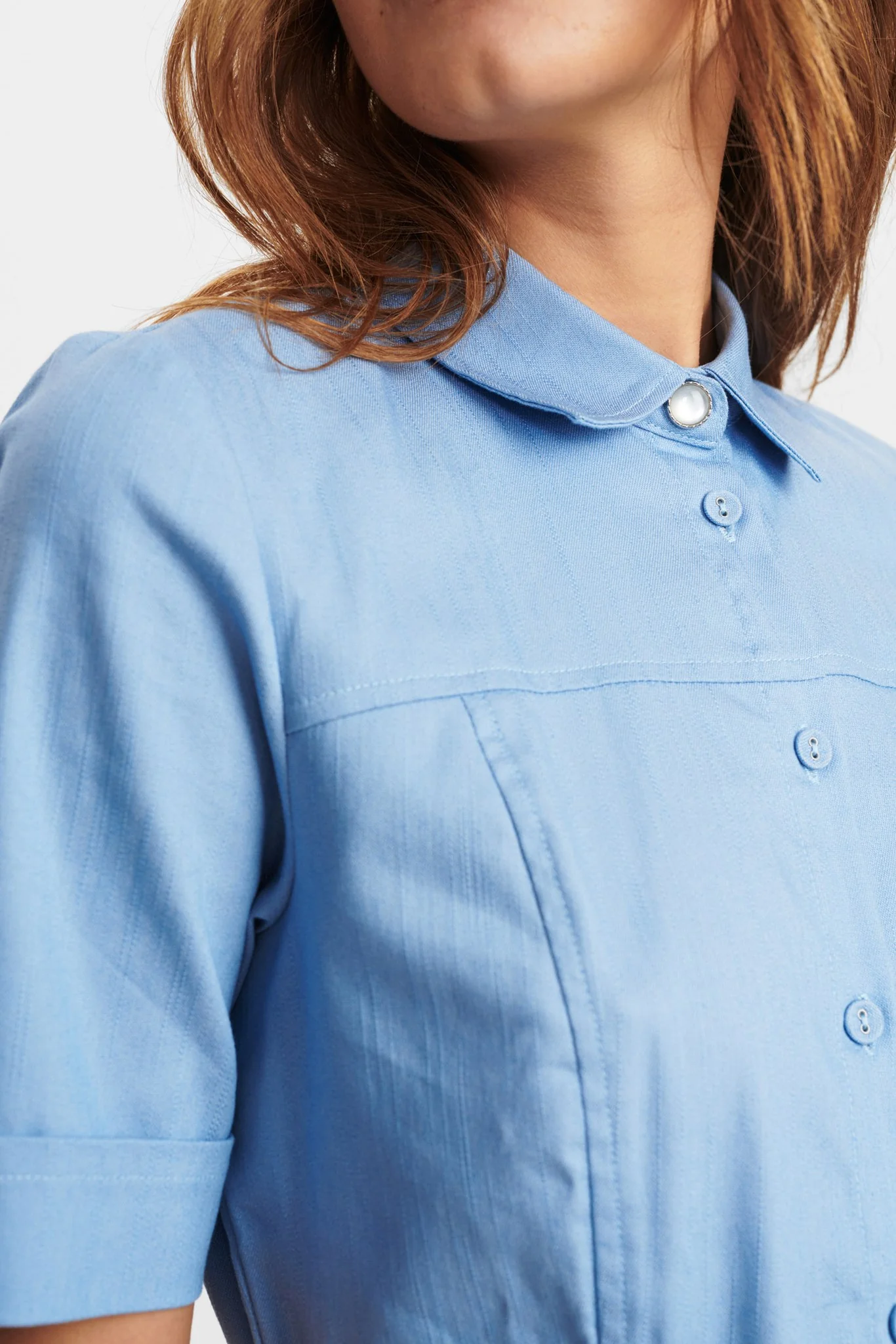 NUCATLYN DRESS - Light Blue Denim - Image 4