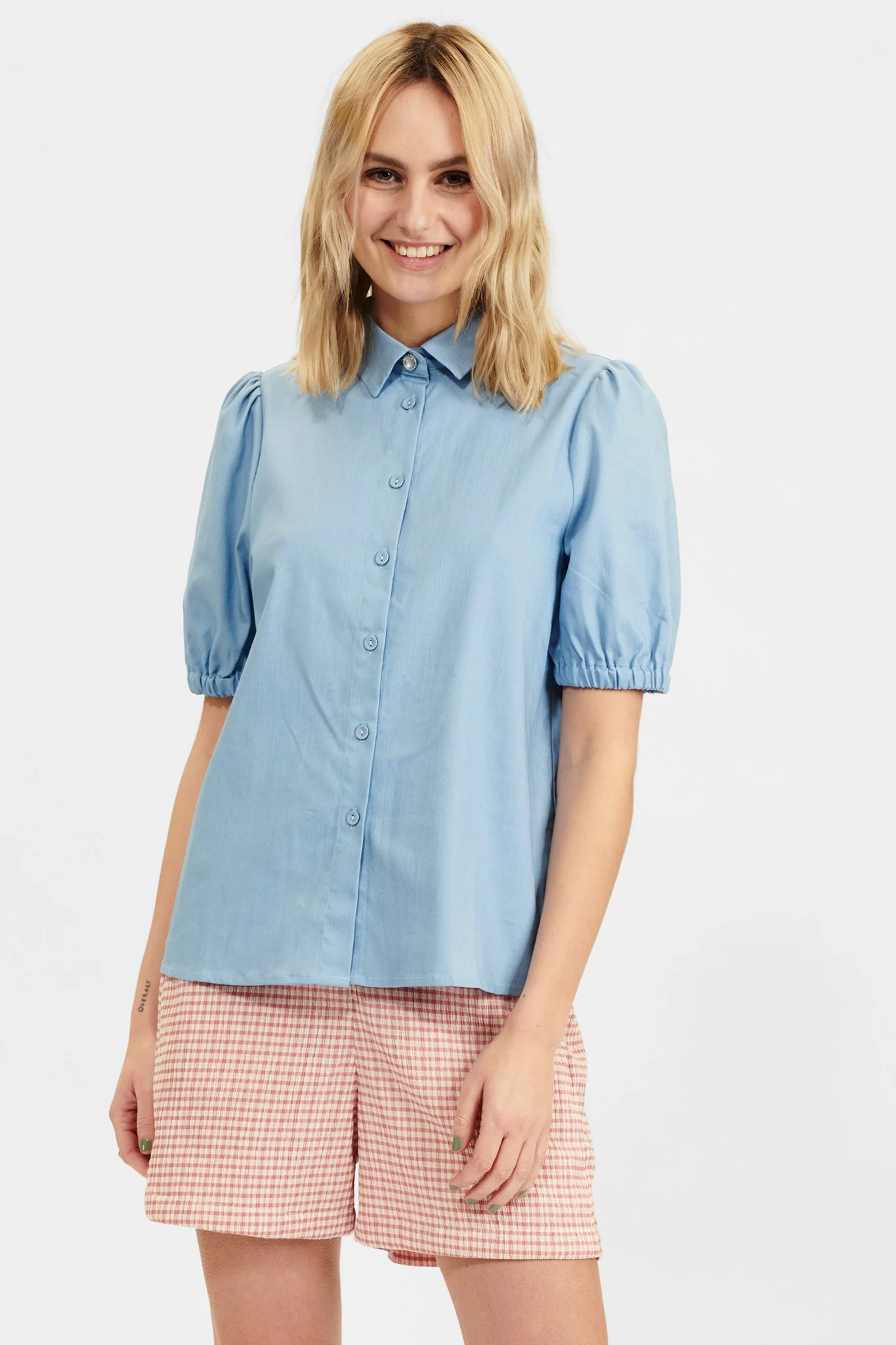 NUCATLYN SHIRT - Light Blue Denim