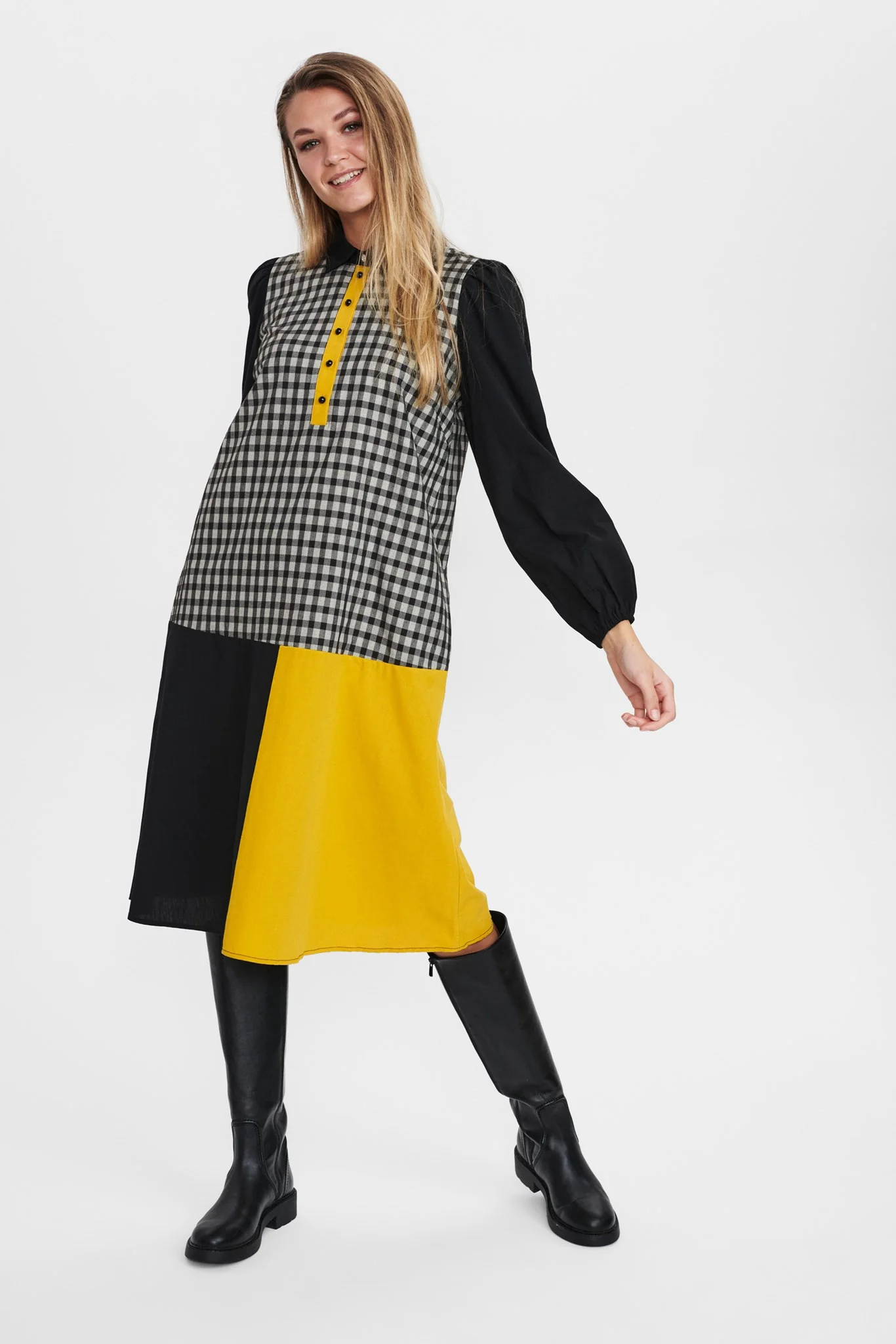 NUCATRIONA DRESS - Lemon Curry - Image 3