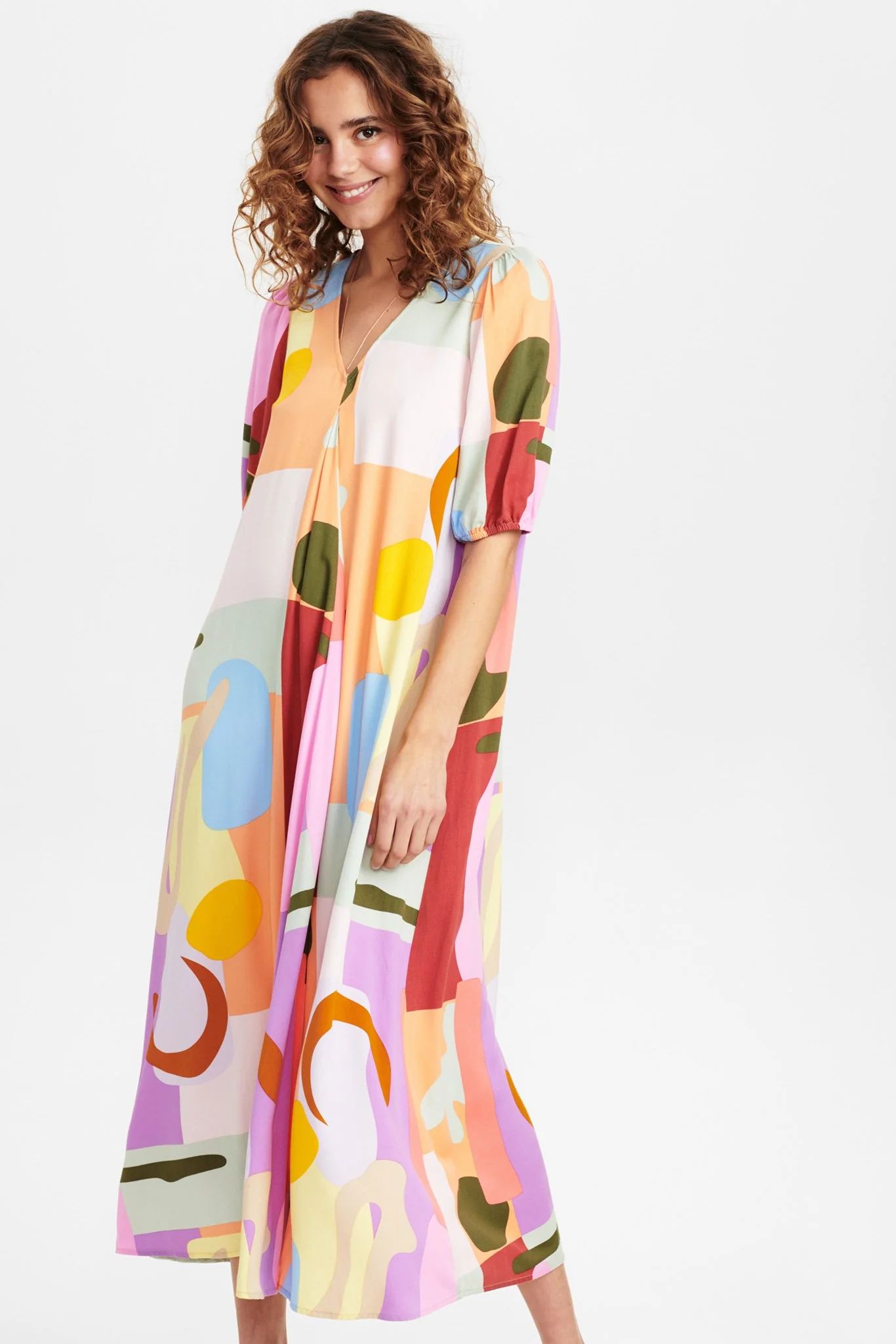 NUCELANDINE DRESS - Peach Cobbler