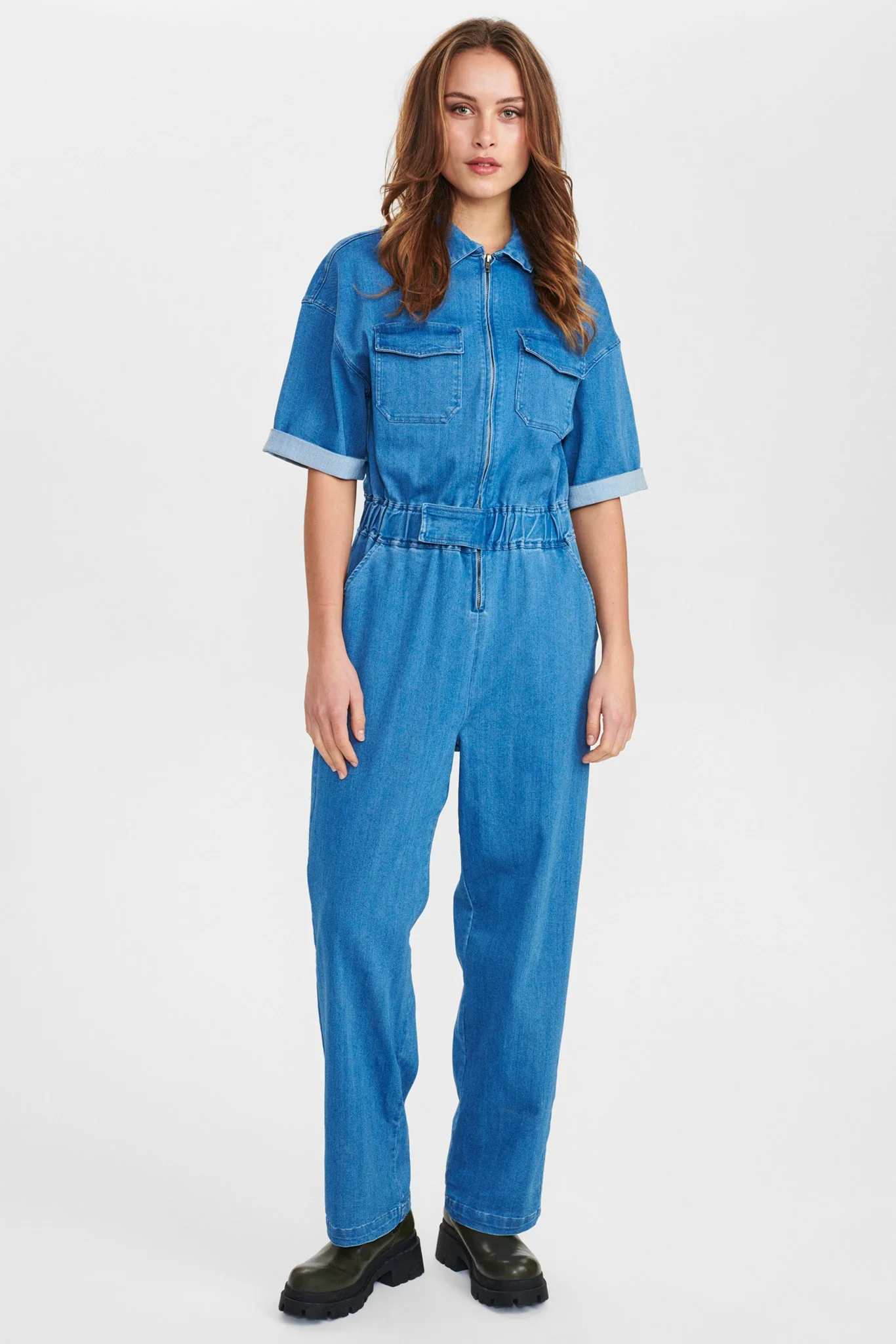 NUCELINA JUMPSUIT  - Medium Blue Denim