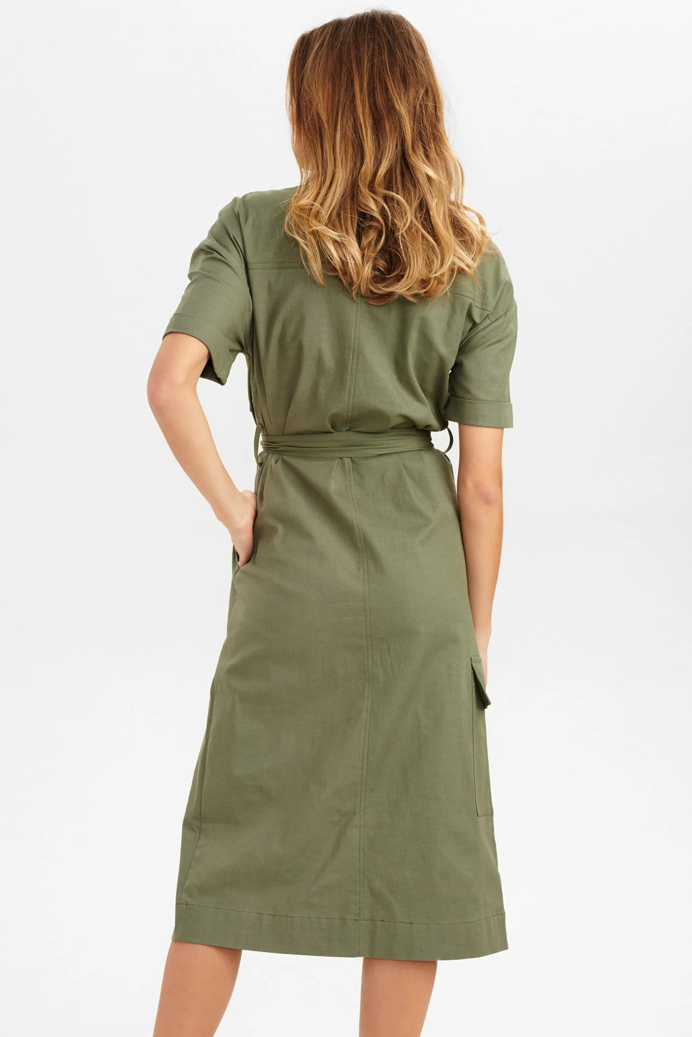 NUCESARINA DRESS - Deep Lichen Green - Image 2