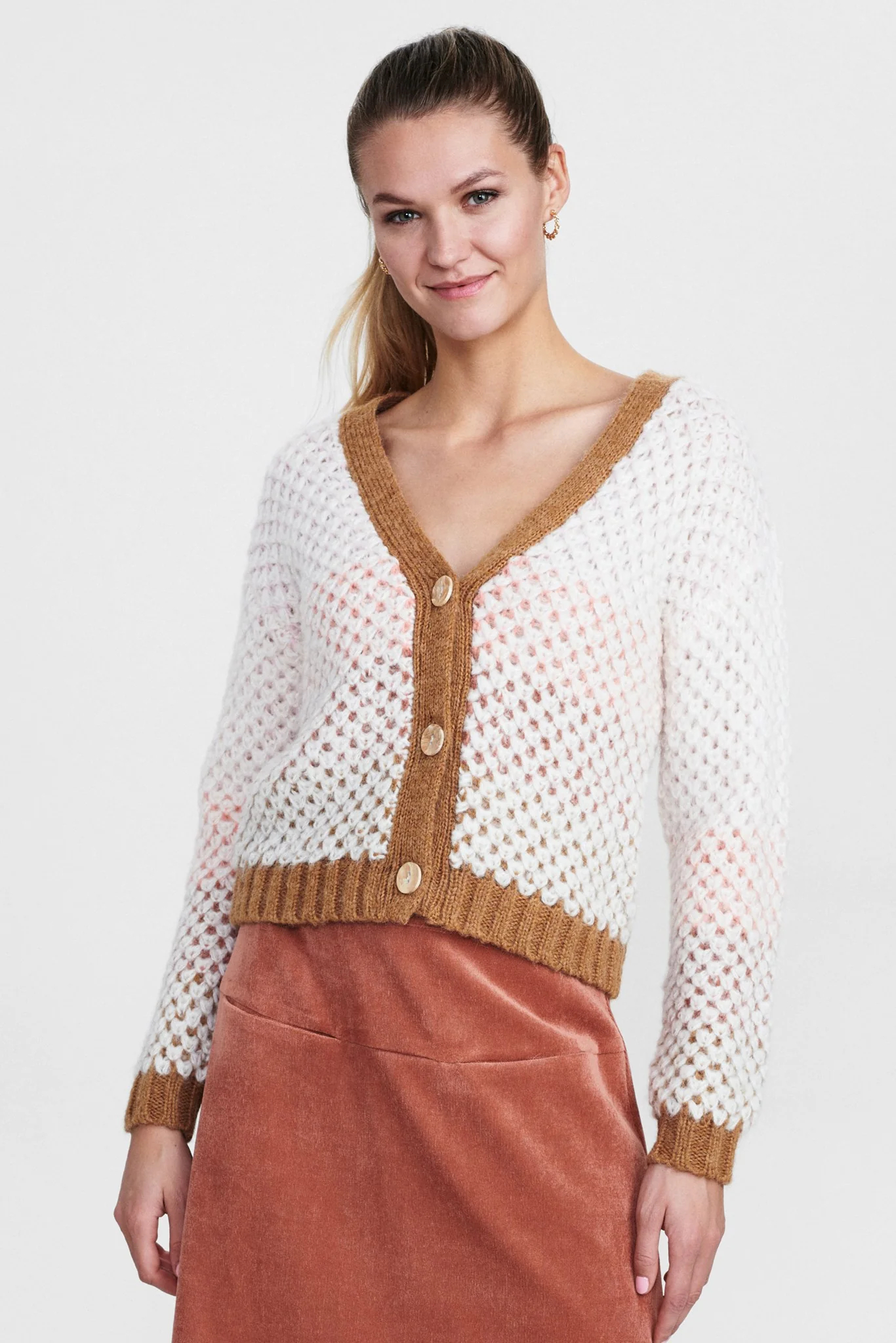 NUCESARINE CARDIGAN - Chalk Pink