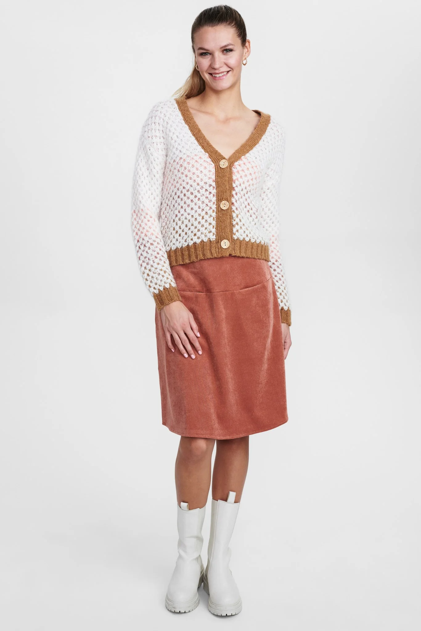 NUCESARINE CARDIGAN - Chalk Pink - Image 3