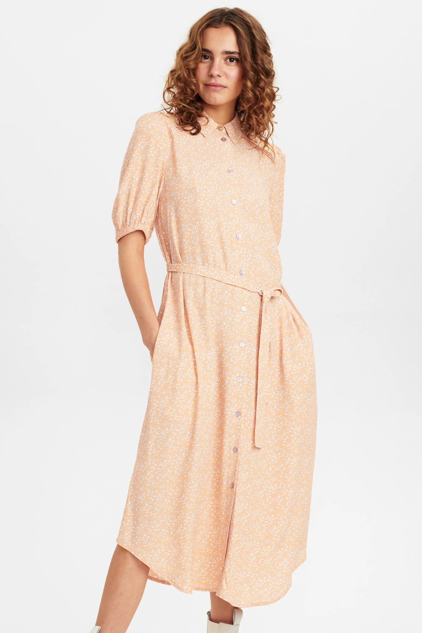 NUCHANAH DRESS - Peach Cobbler