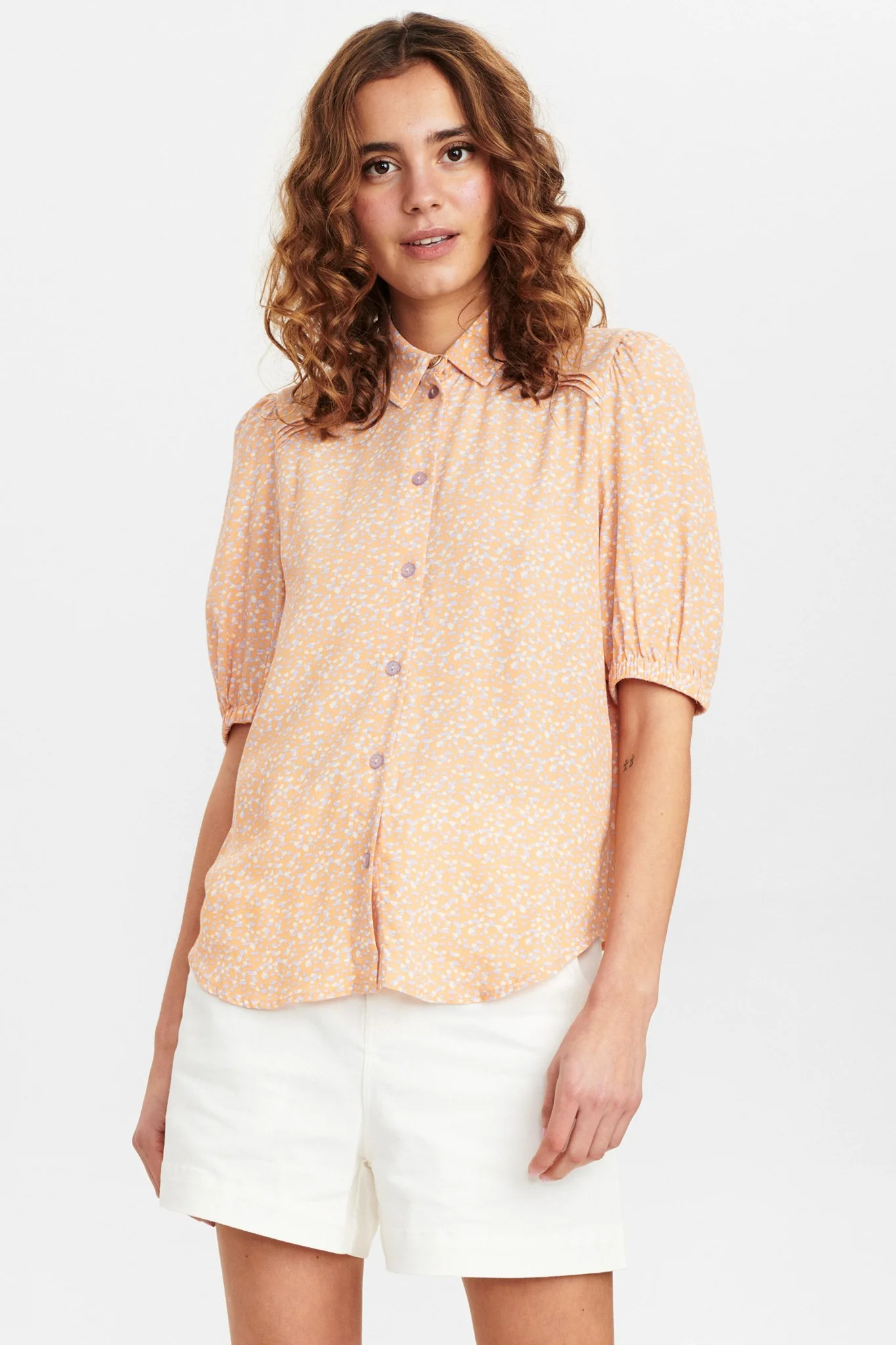 NUCHANAH SHIRT - Peach Cobbler