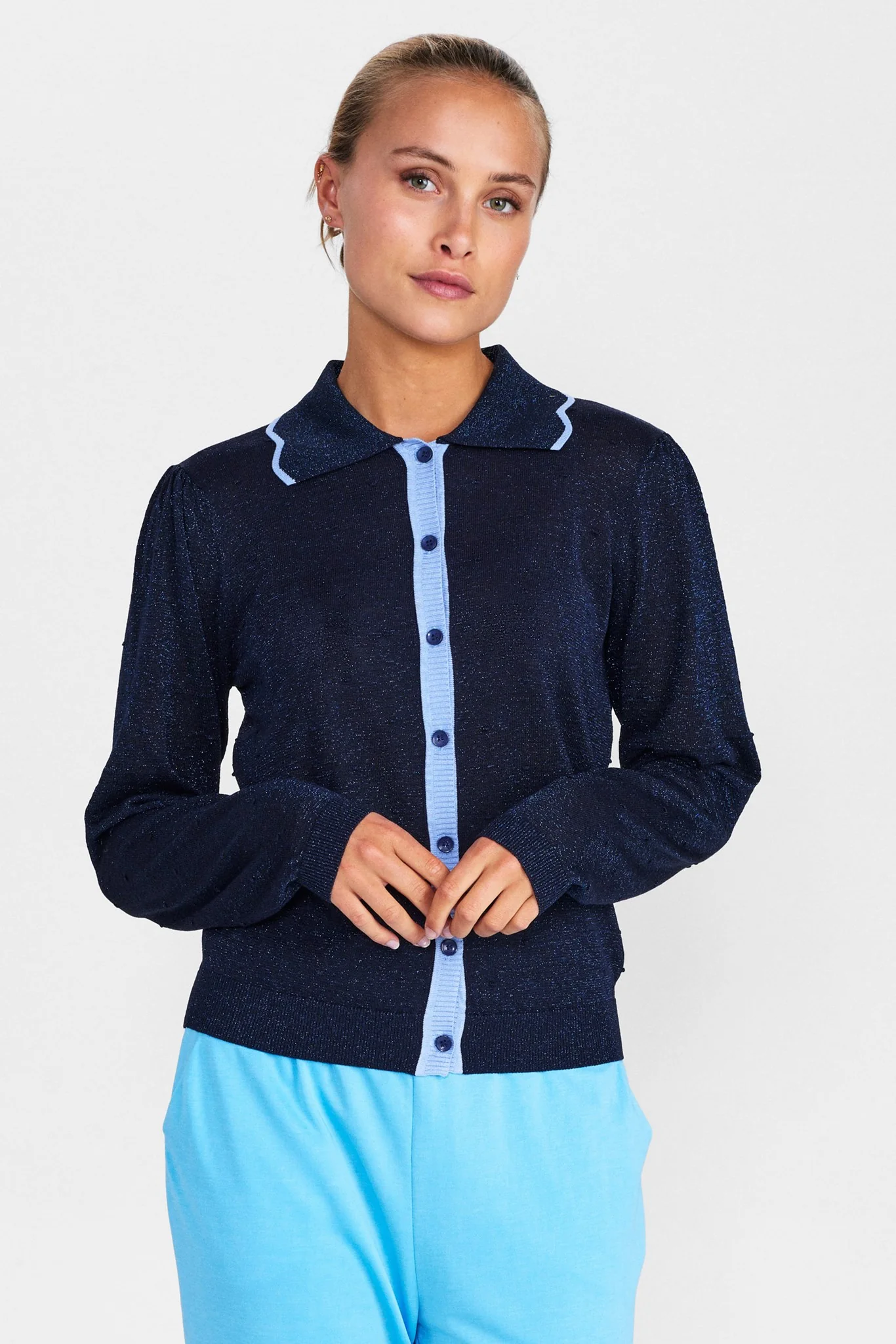 NUCHANDRA CARDIGAN - Dark Sapphire