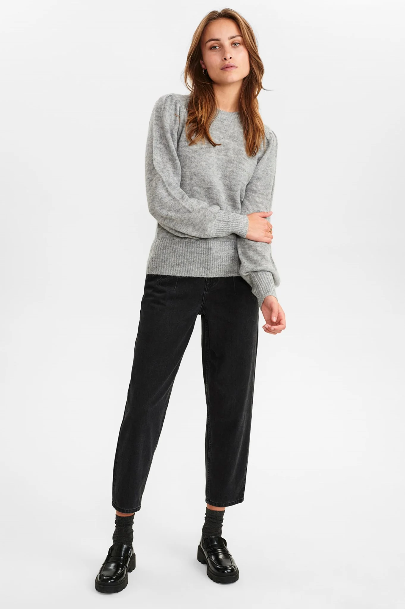 NUCHANEY PULLOVER - Light grey mel - Image 3