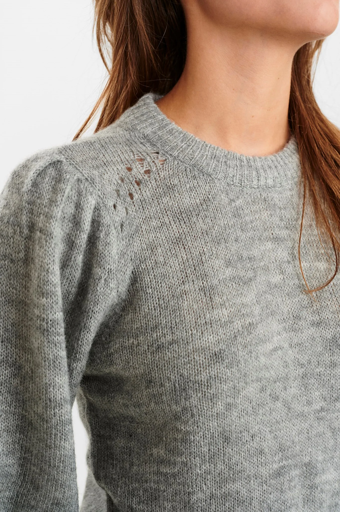 NUCHANEY PULLOVER - Light grey mel - Image 4