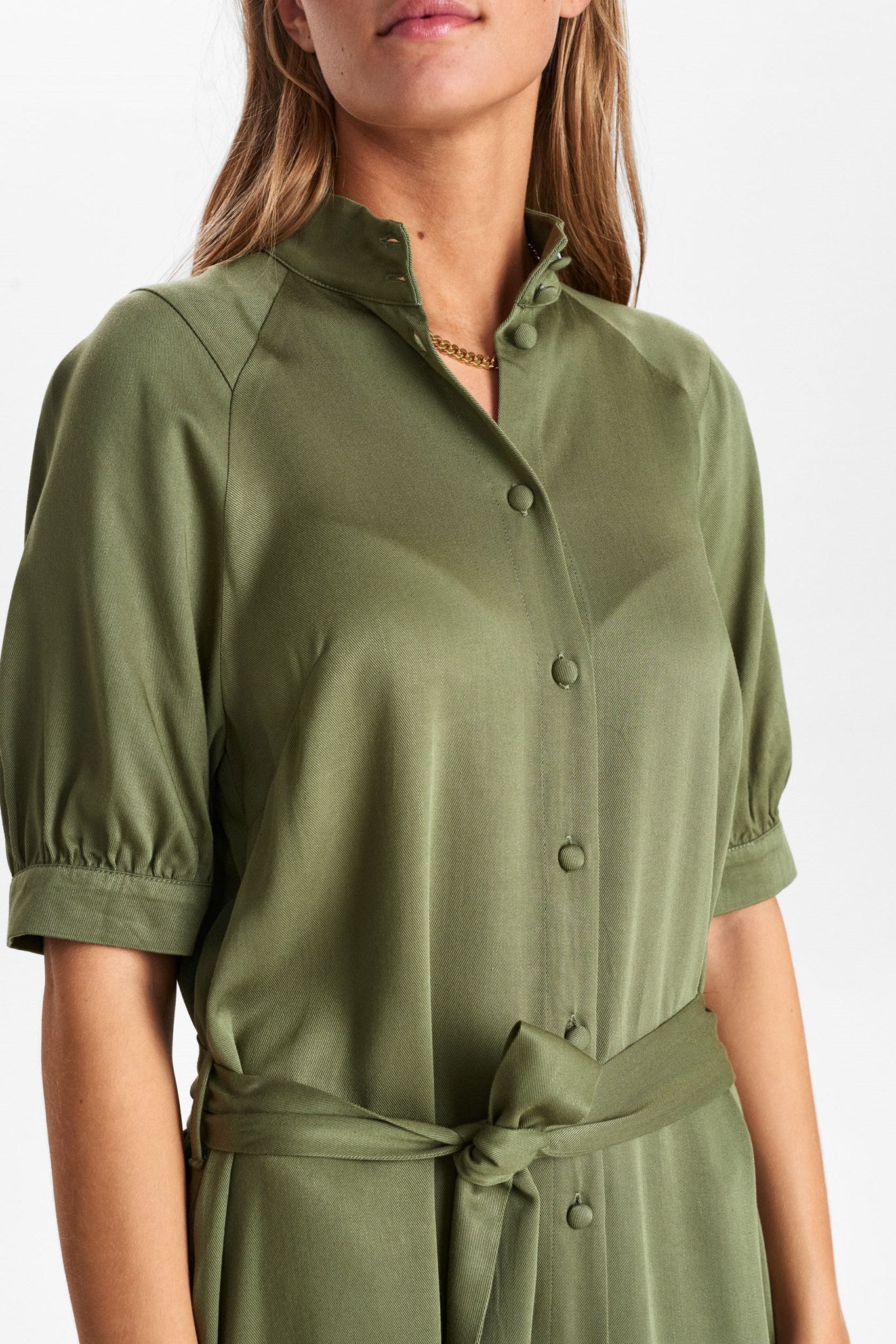 NUCHARDONNAY DRESS W/O RUFFLES - Deep Lichen Green - Image 4