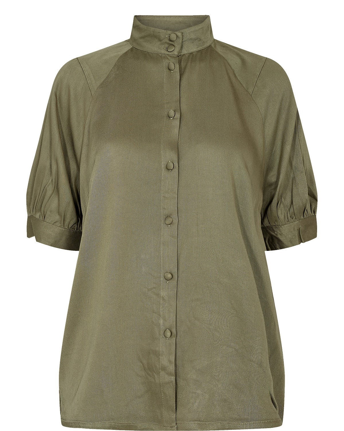 NUCHARDONNAY SHIRT WO RUFFLES - Deep Lichen Green