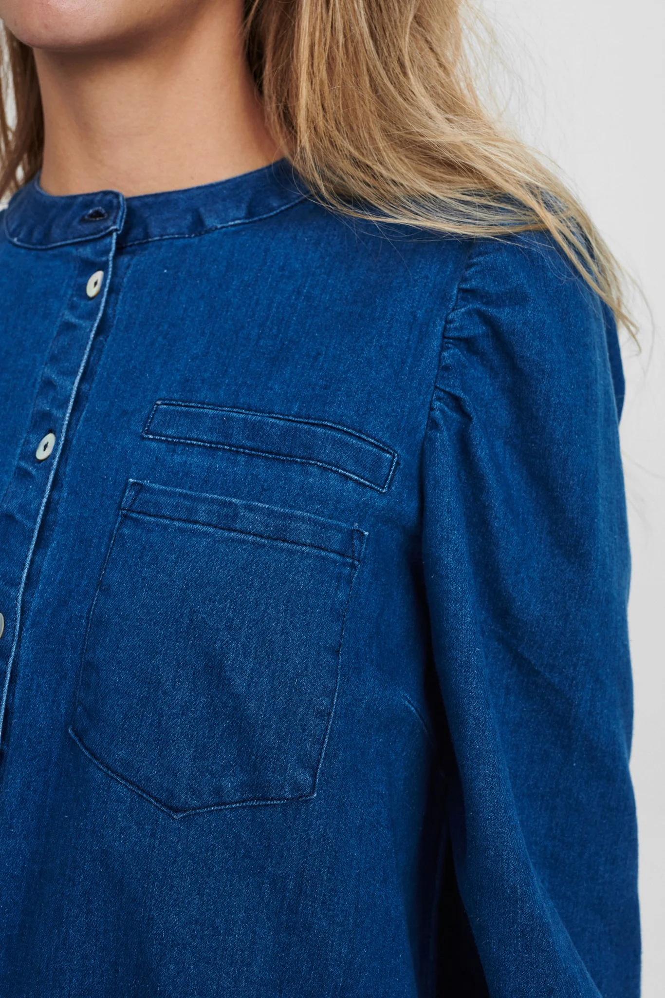 NUCHARLEY DRESS - Medium Blue Denim - Image 5