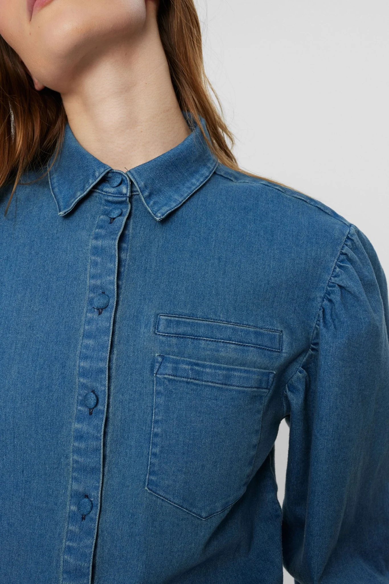 NUCHARLISE SHIRT - Medium Blue Denim - Image 4
