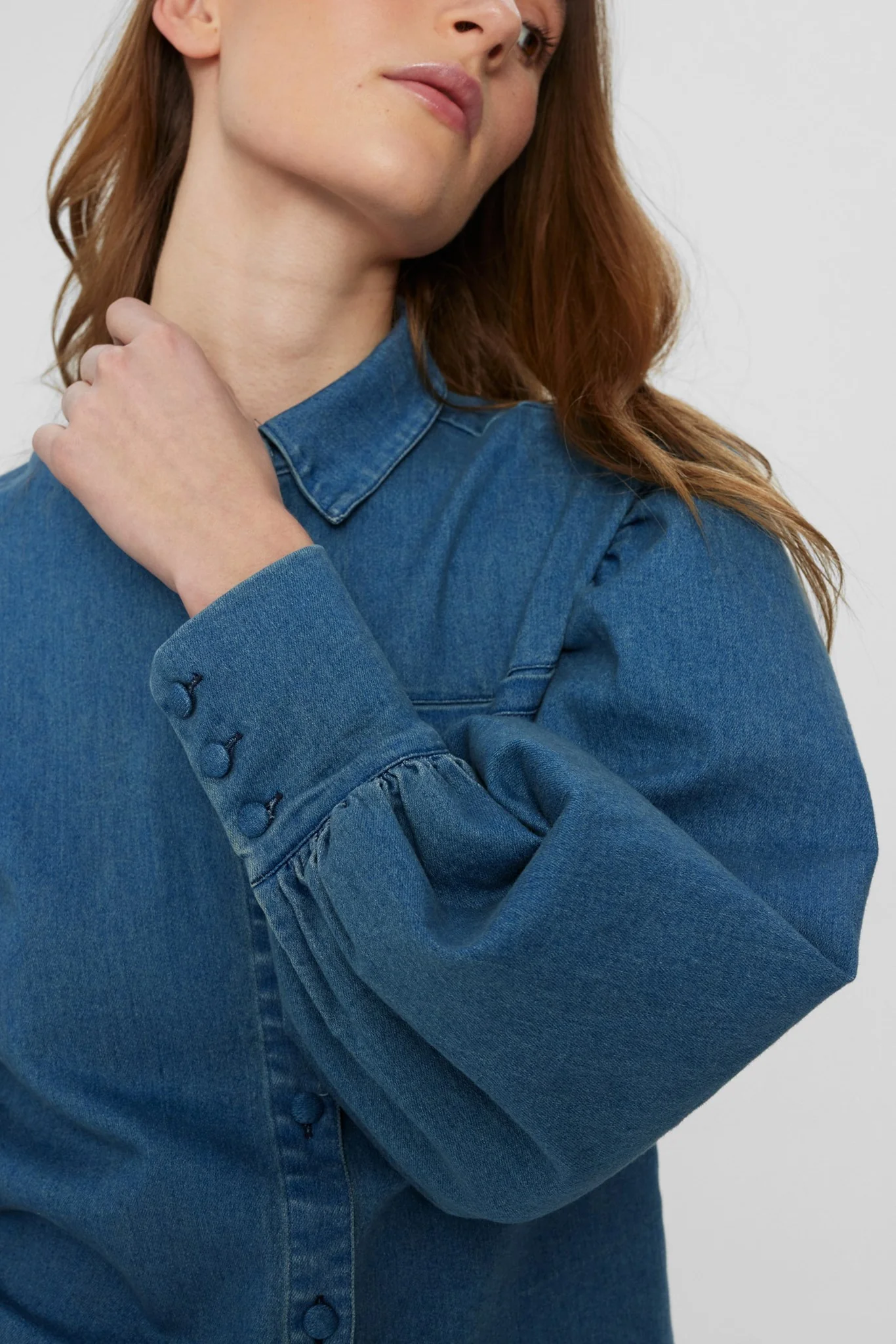 NUCHARLISE SHIRT - Medium Blue Denim - Image 5