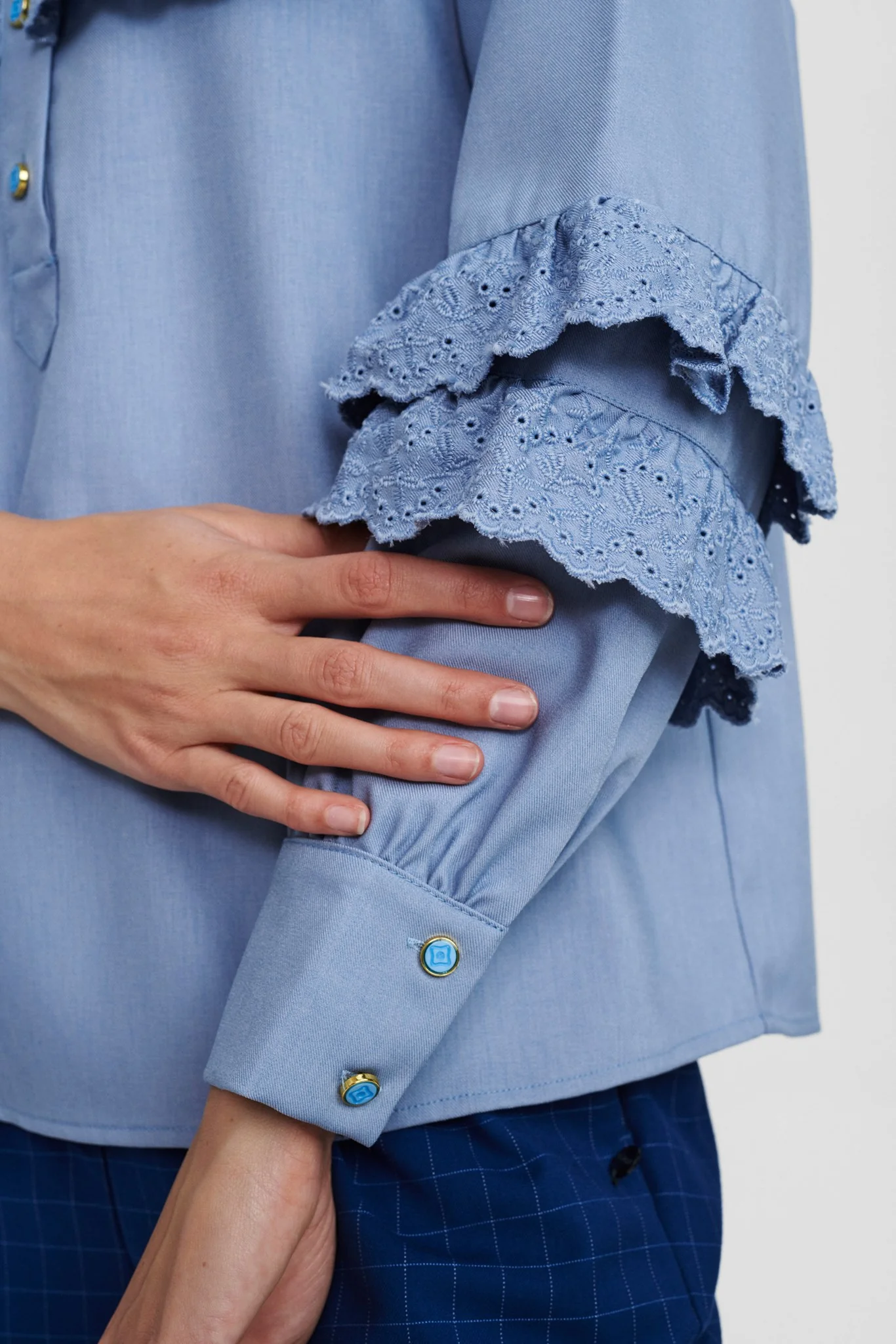 NUCHARLIZE BLOUSE - Della Robbia Blue - Image 5