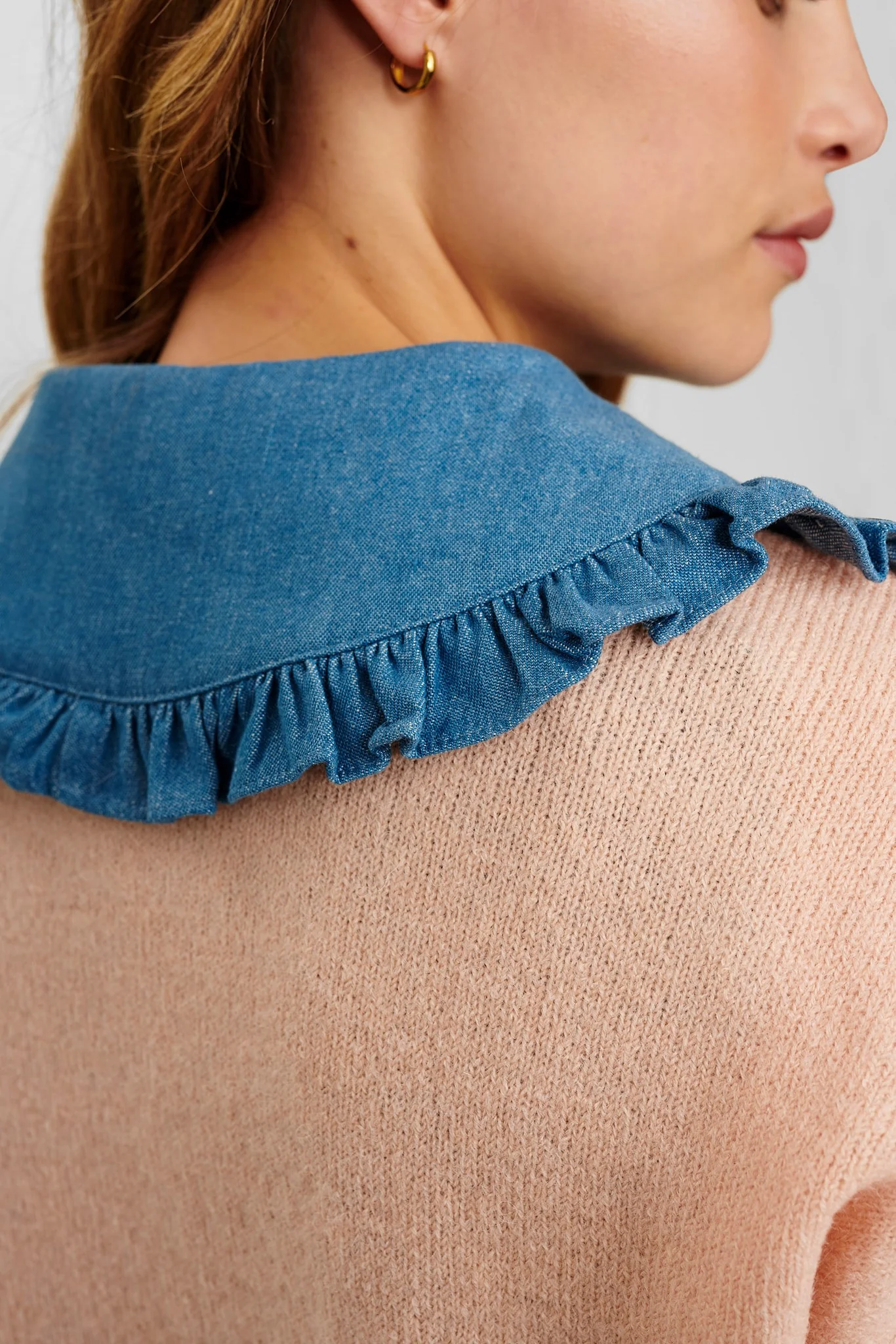 NUCHARMY COLLAR - Light Blue Denim - Image 4