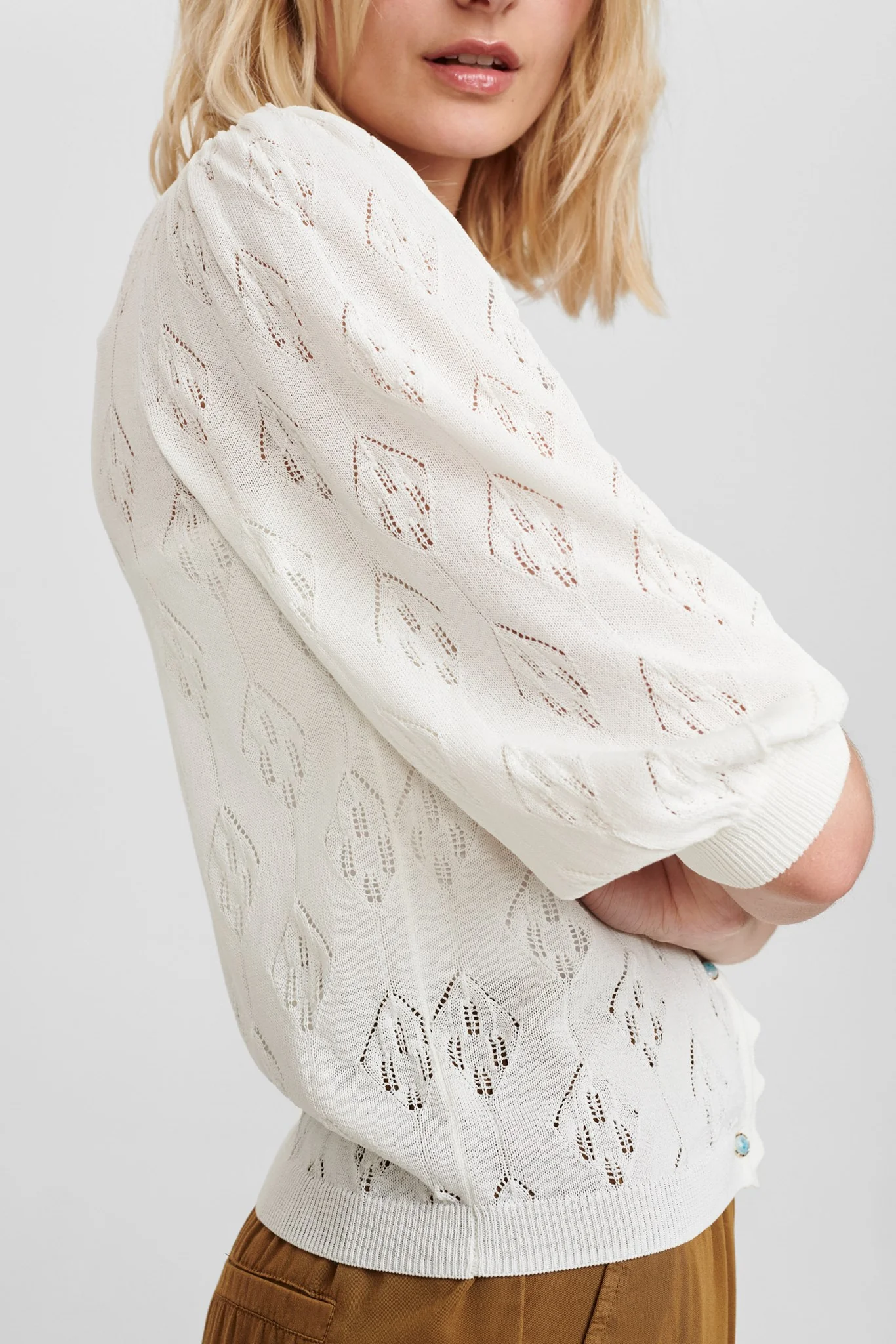 NUCHARO CARDIGAN - Cloud Dancer - Image 4