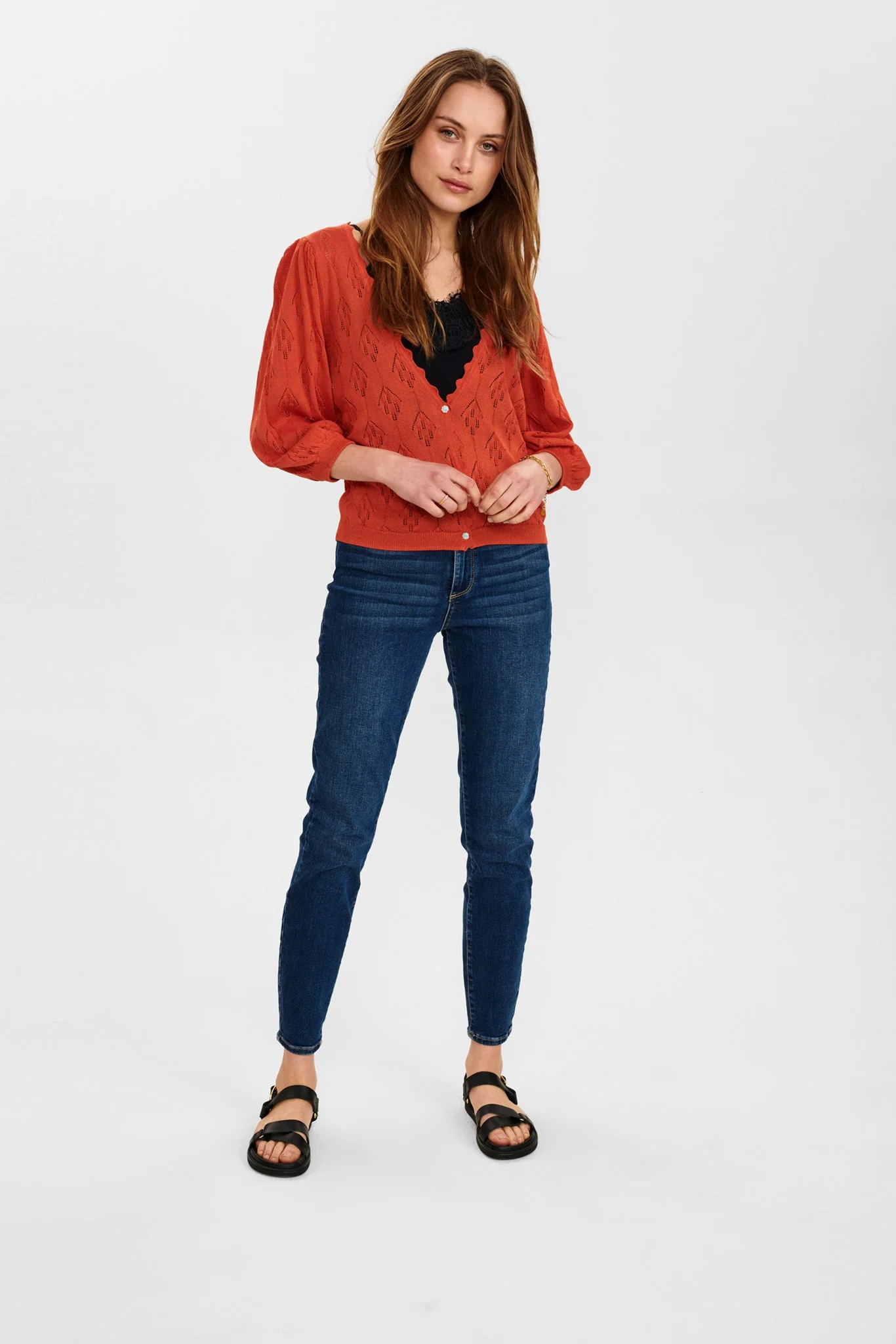 NUCHARO CARDIGAN - Red Clay - Image 3