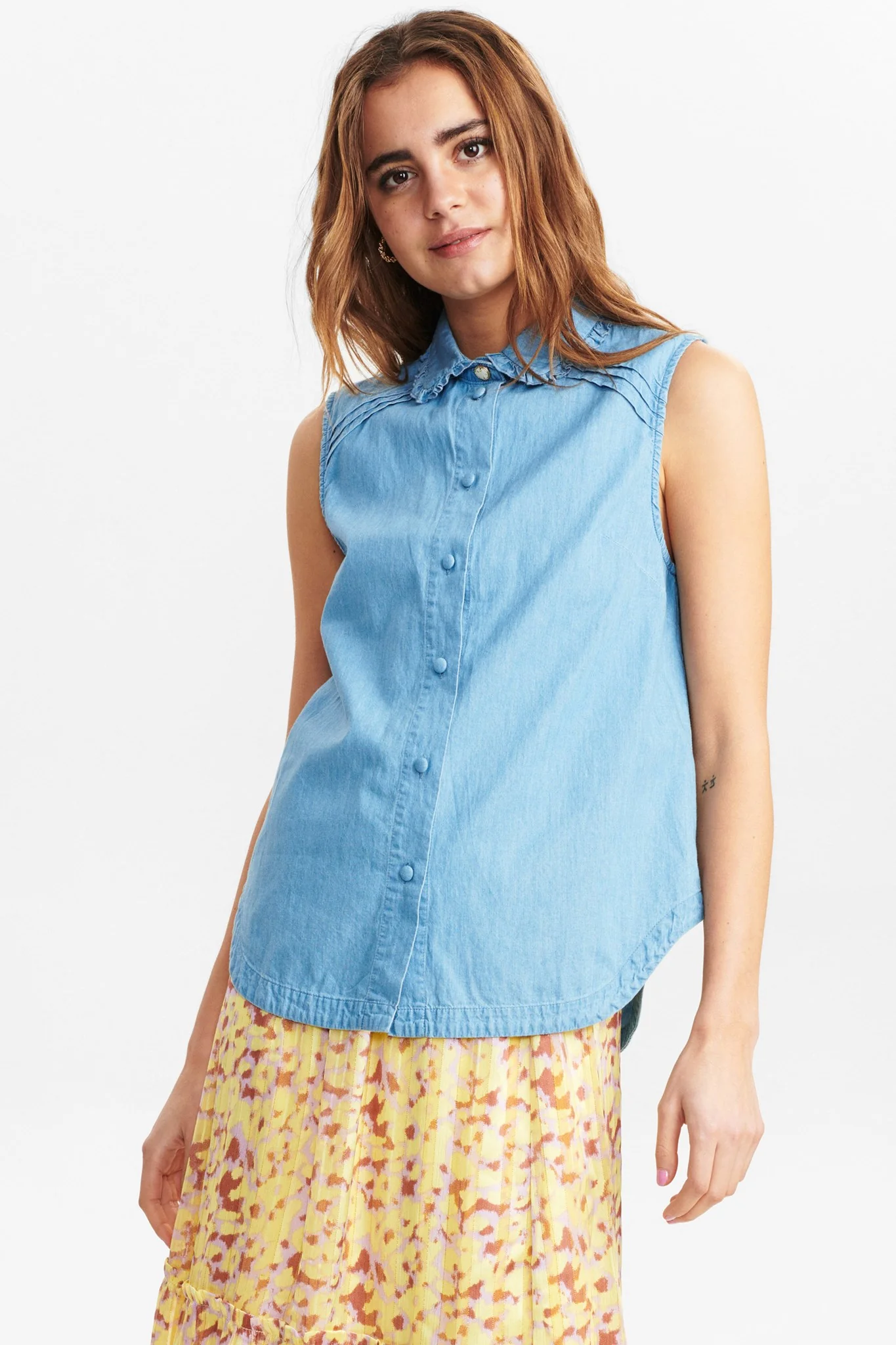 NUCHERITH SHIRT - Medium Blue Denim