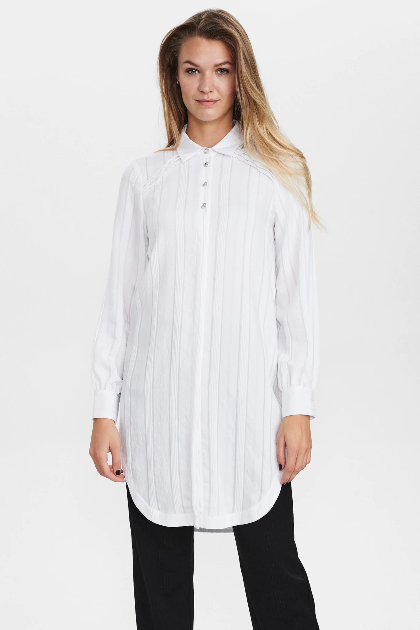 NUCHESNEY LONG SHIRT - Bright White