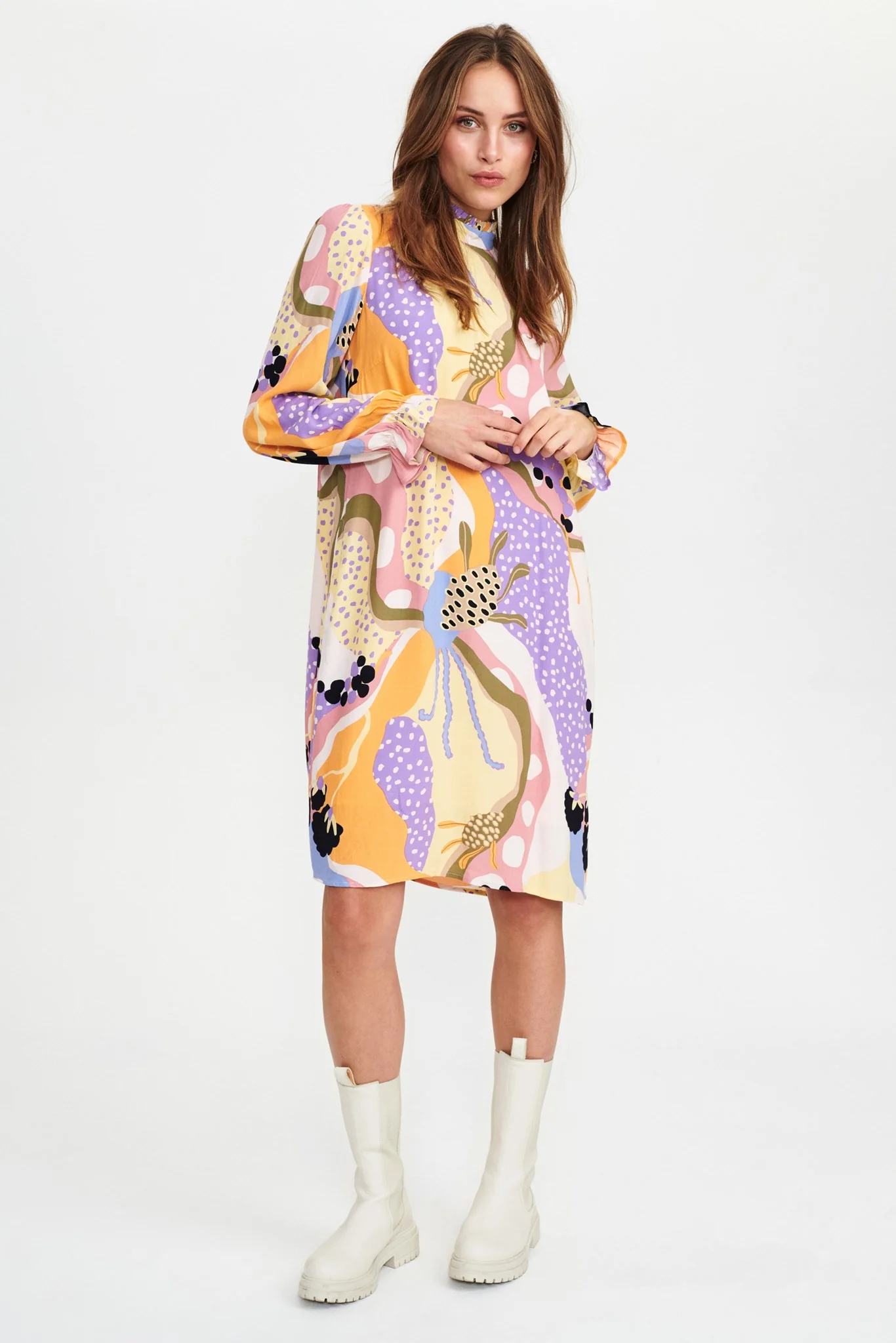 NUCHIARA SHORT DRESS - Pearl - Image 3
