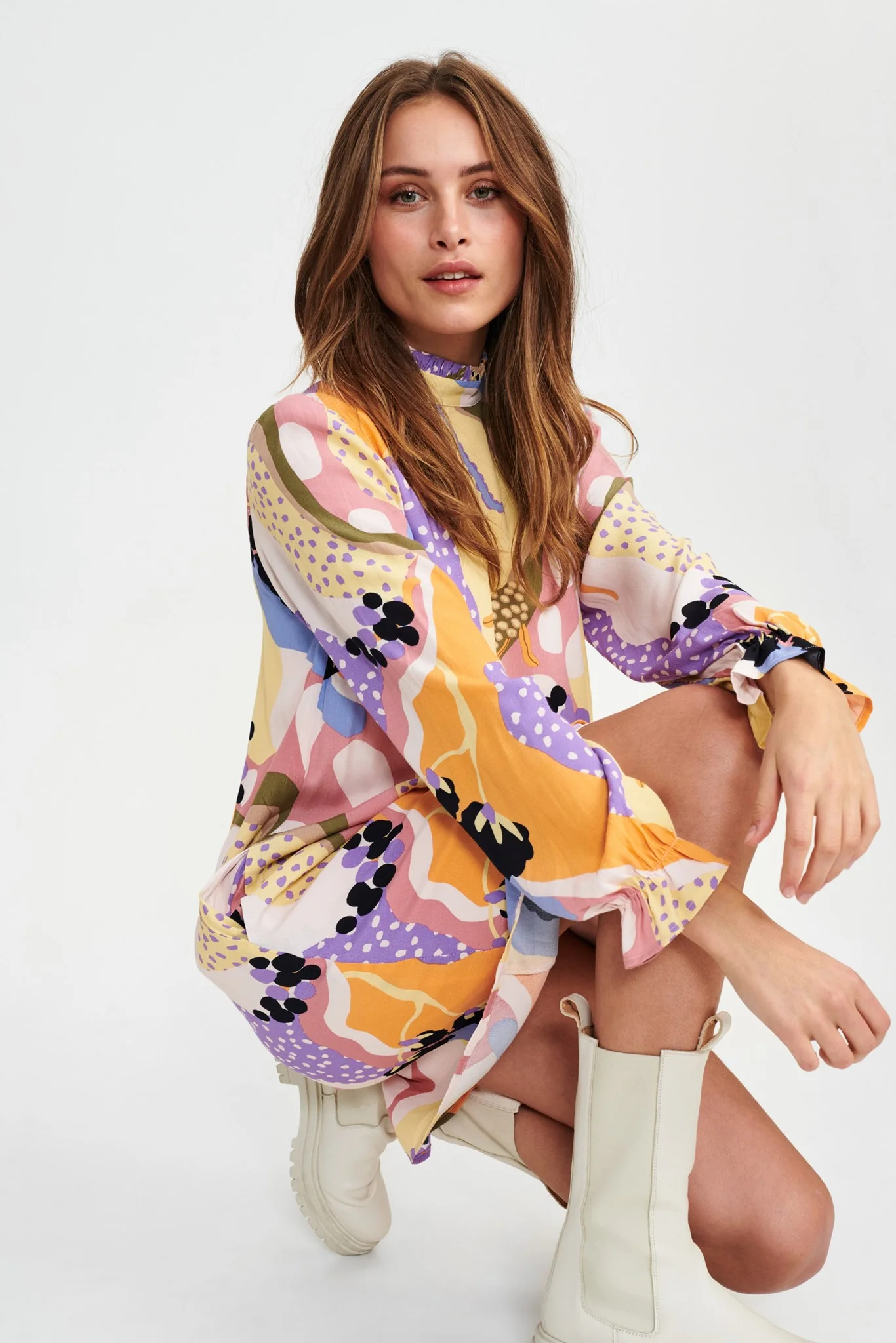 NUCHIARA SHORT DRESS - Pearl - Image 6