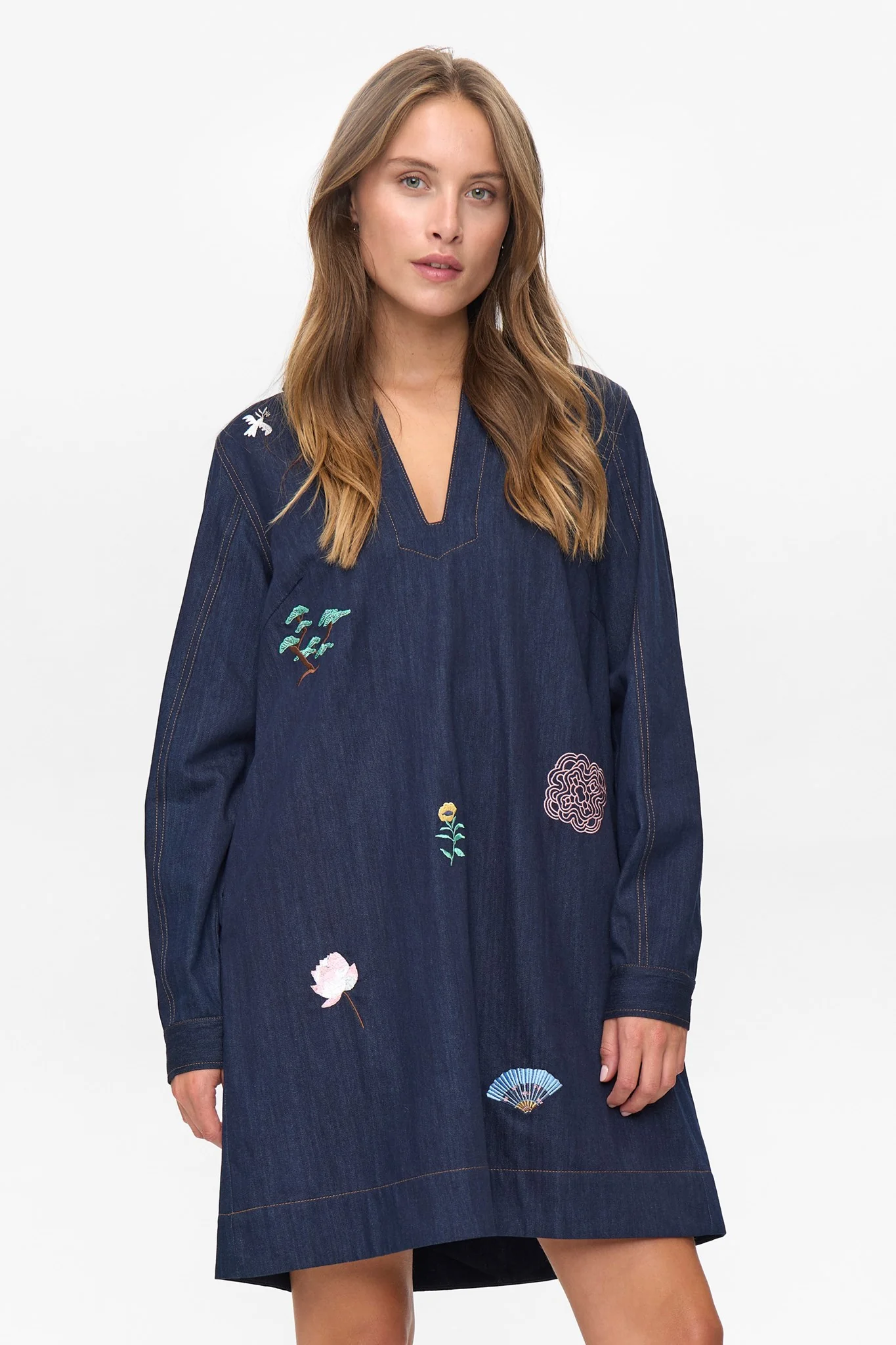 NUCHIKU DRESS - Dark Blue Denim