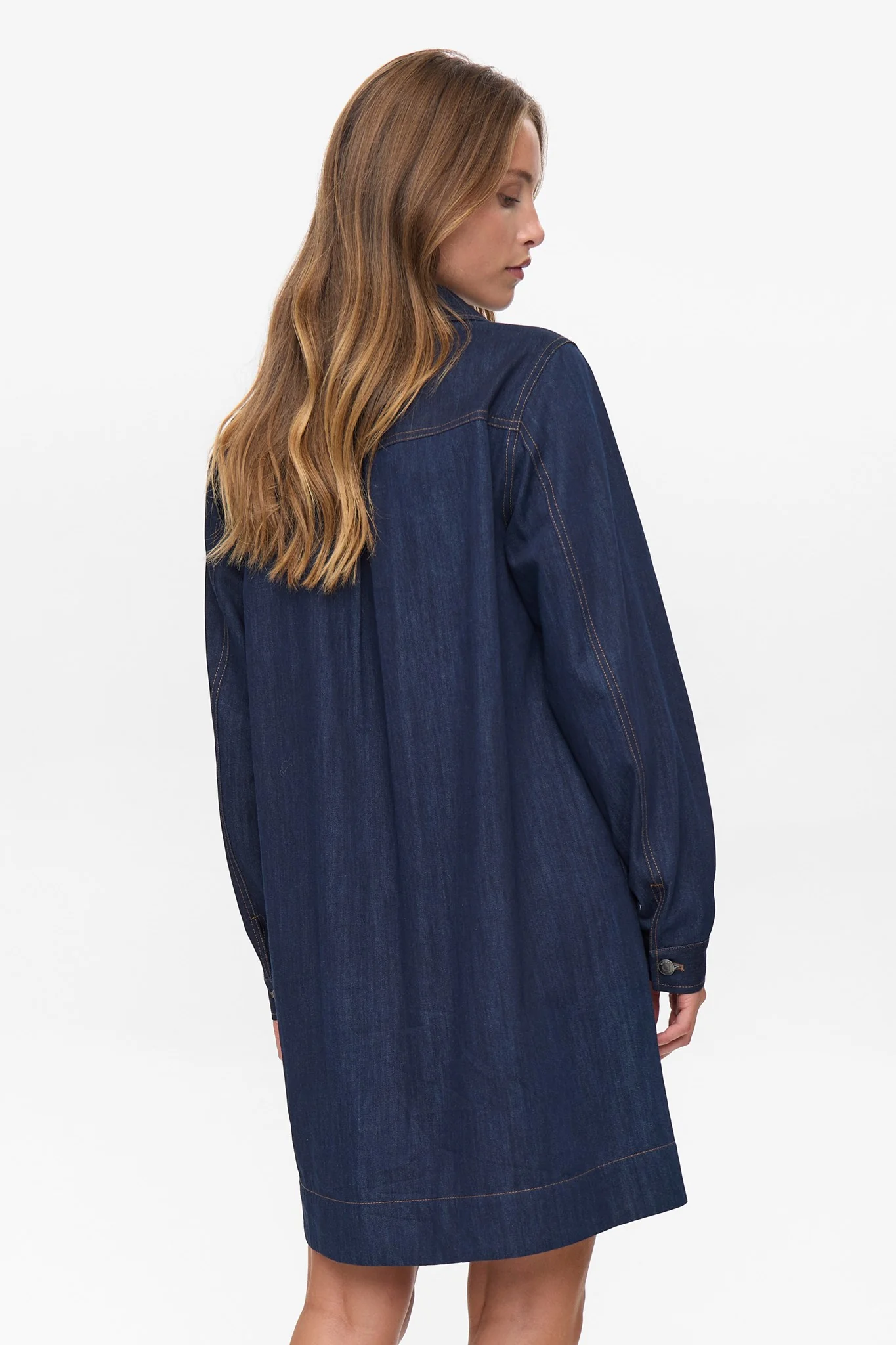 NUCHIKU DRESS - Dark Blue Denim - Image 2