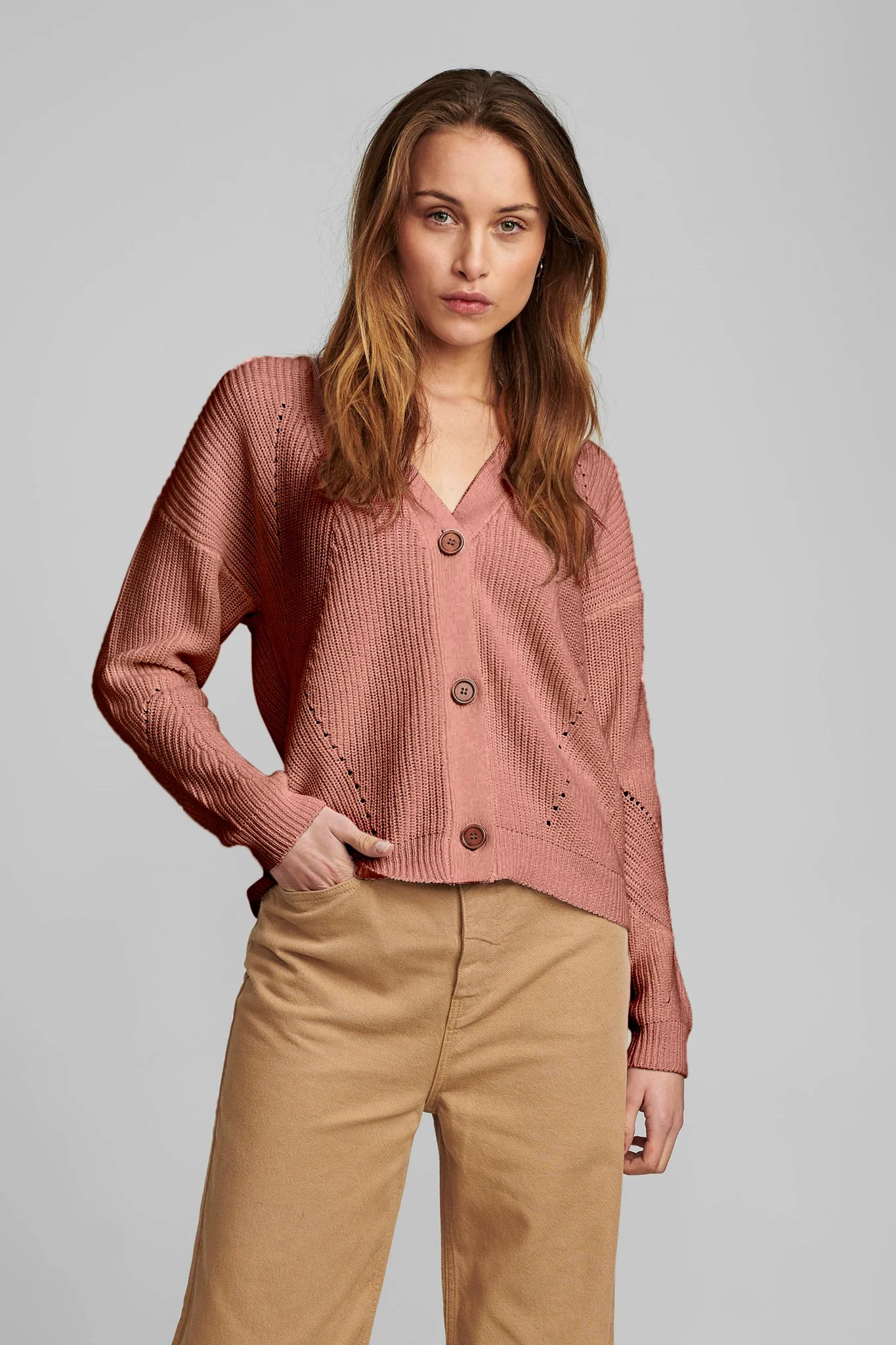 NUCIA CARDIGAN  - Ash Rose