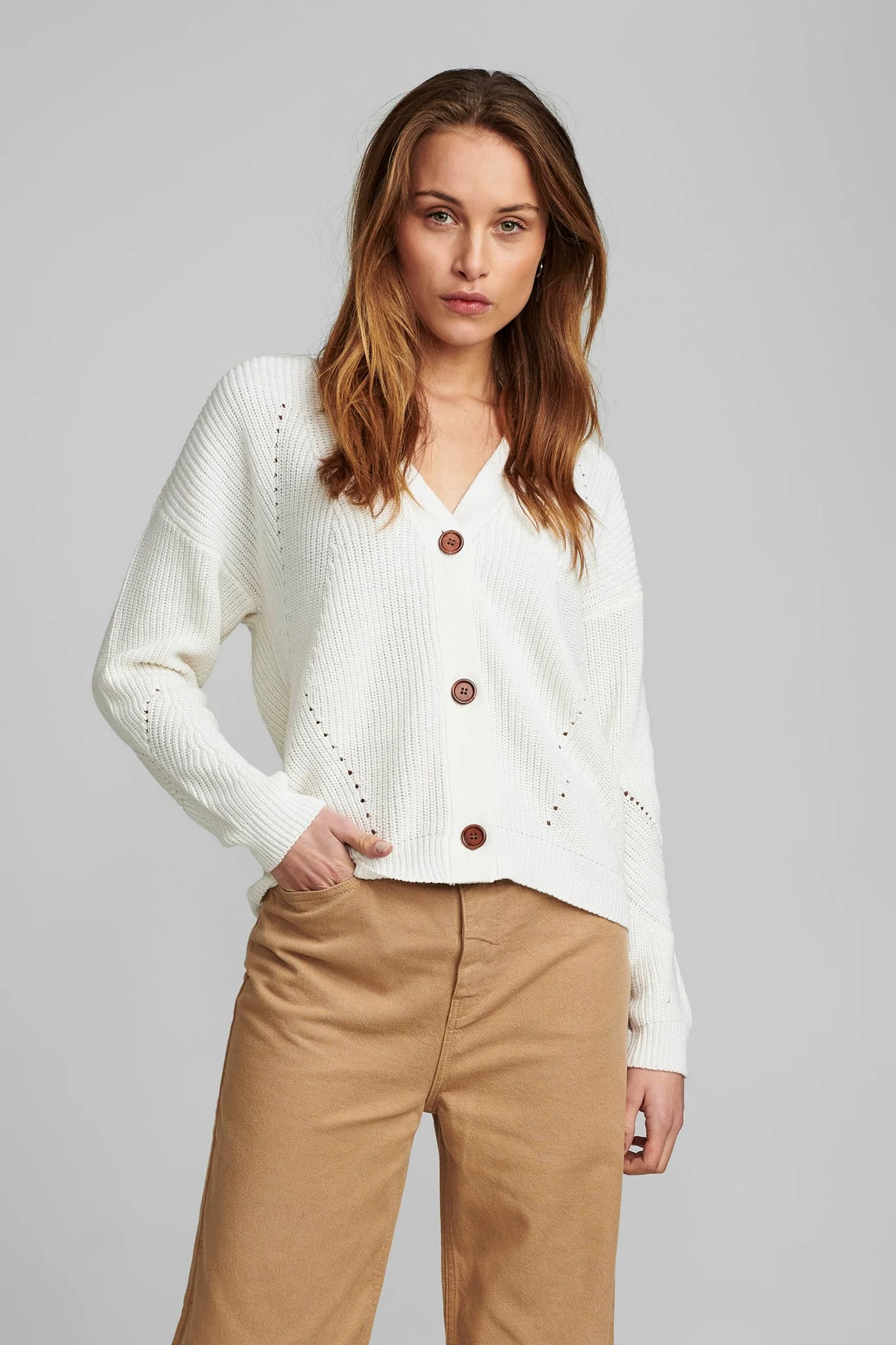NUCIA CARDIGAN  - Cloud Dancer