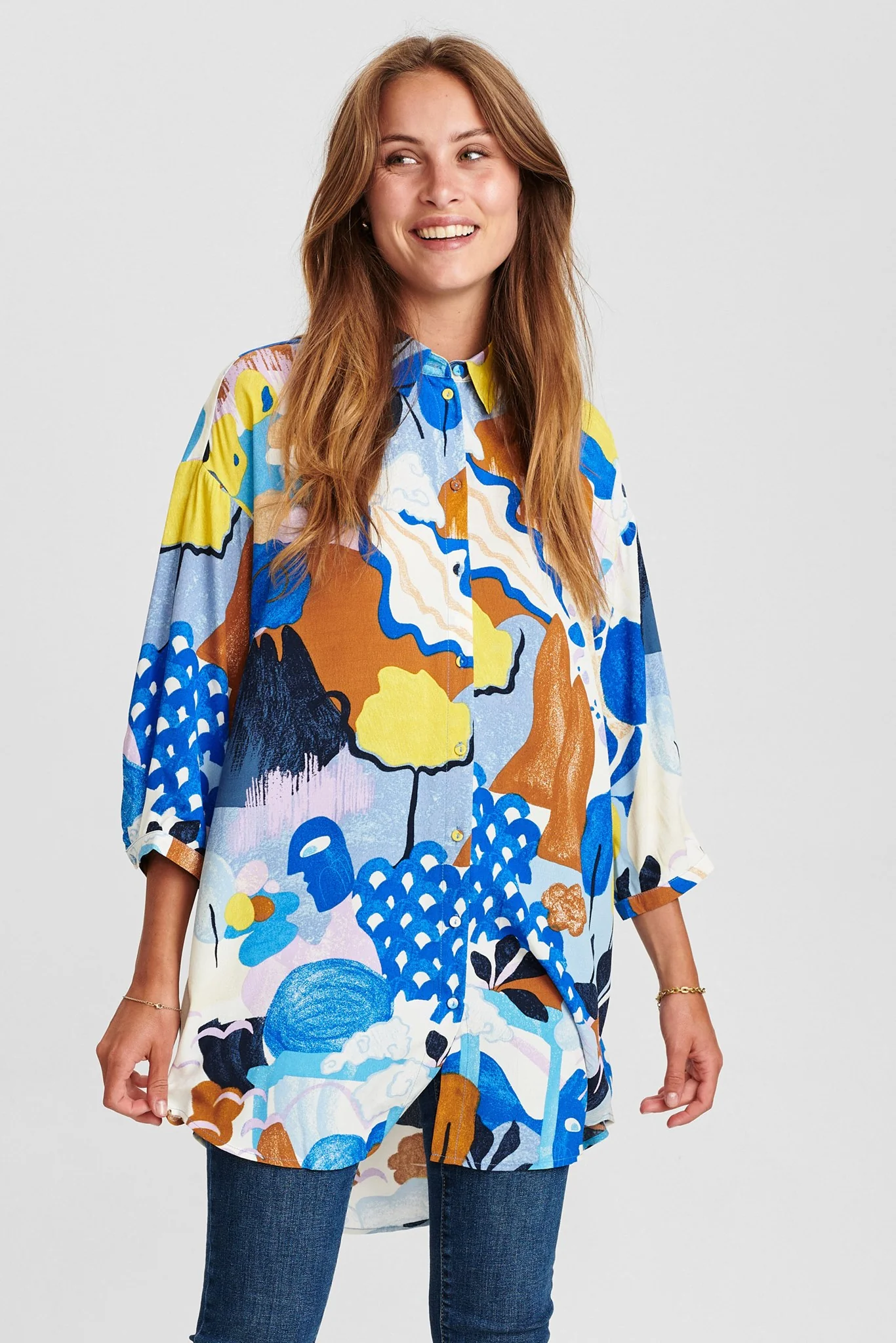 NUCICELY LONG SHIRT - Princess Blue