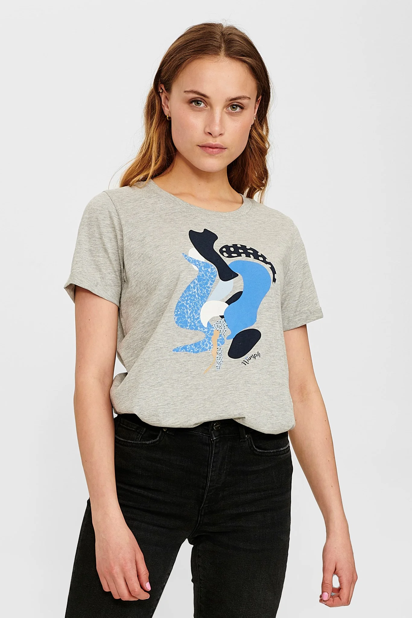 NUCLARION TEE - Light grey mel