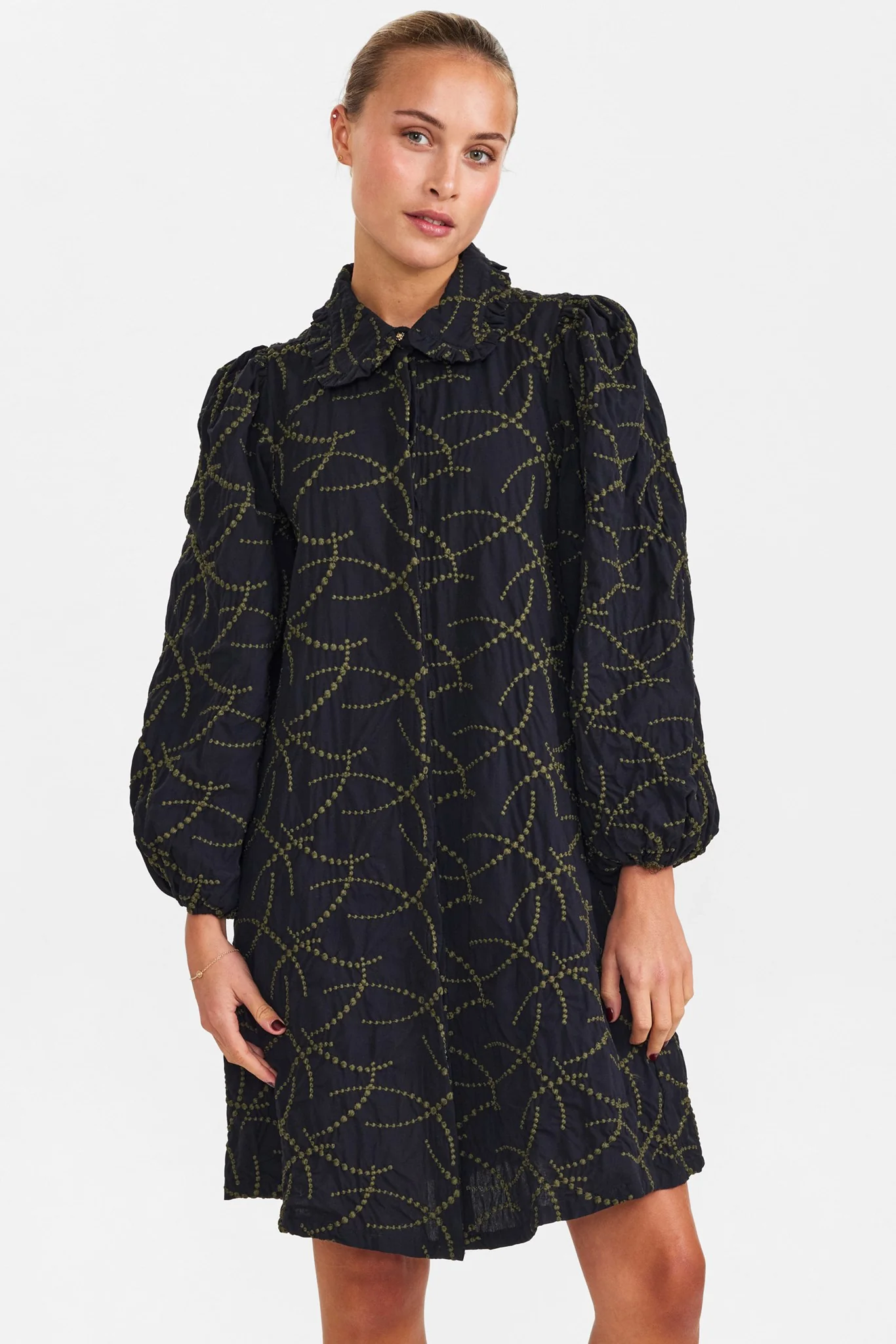 NUCLELIA DRESS - Caviar
