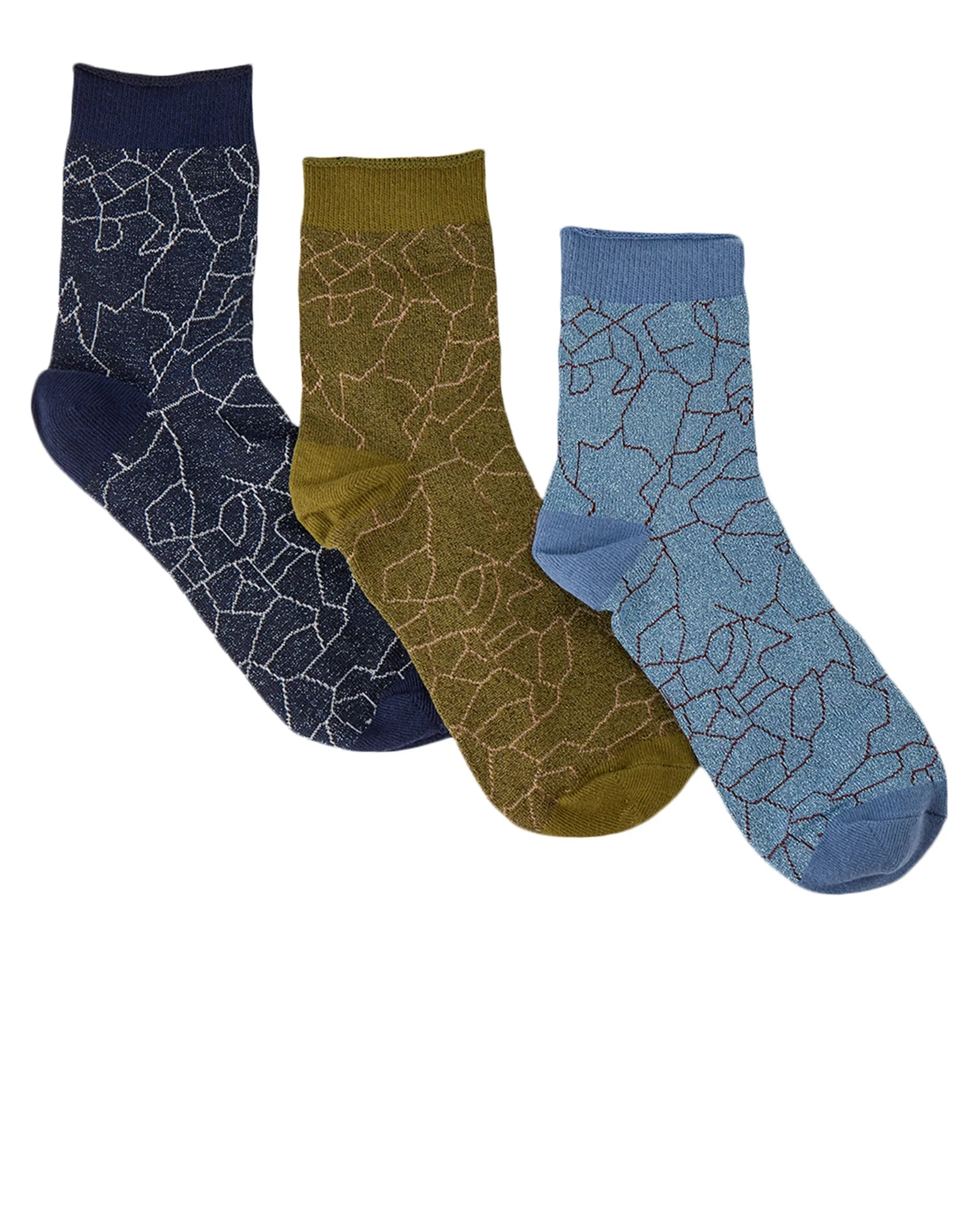 NUCOCO 3-PACK GLITTER SOCKS - Multi - Image 2
