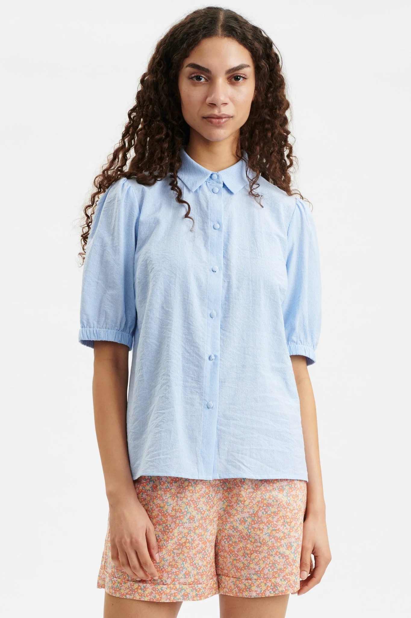 NUCORA S/S SHIRT - Blue Bell