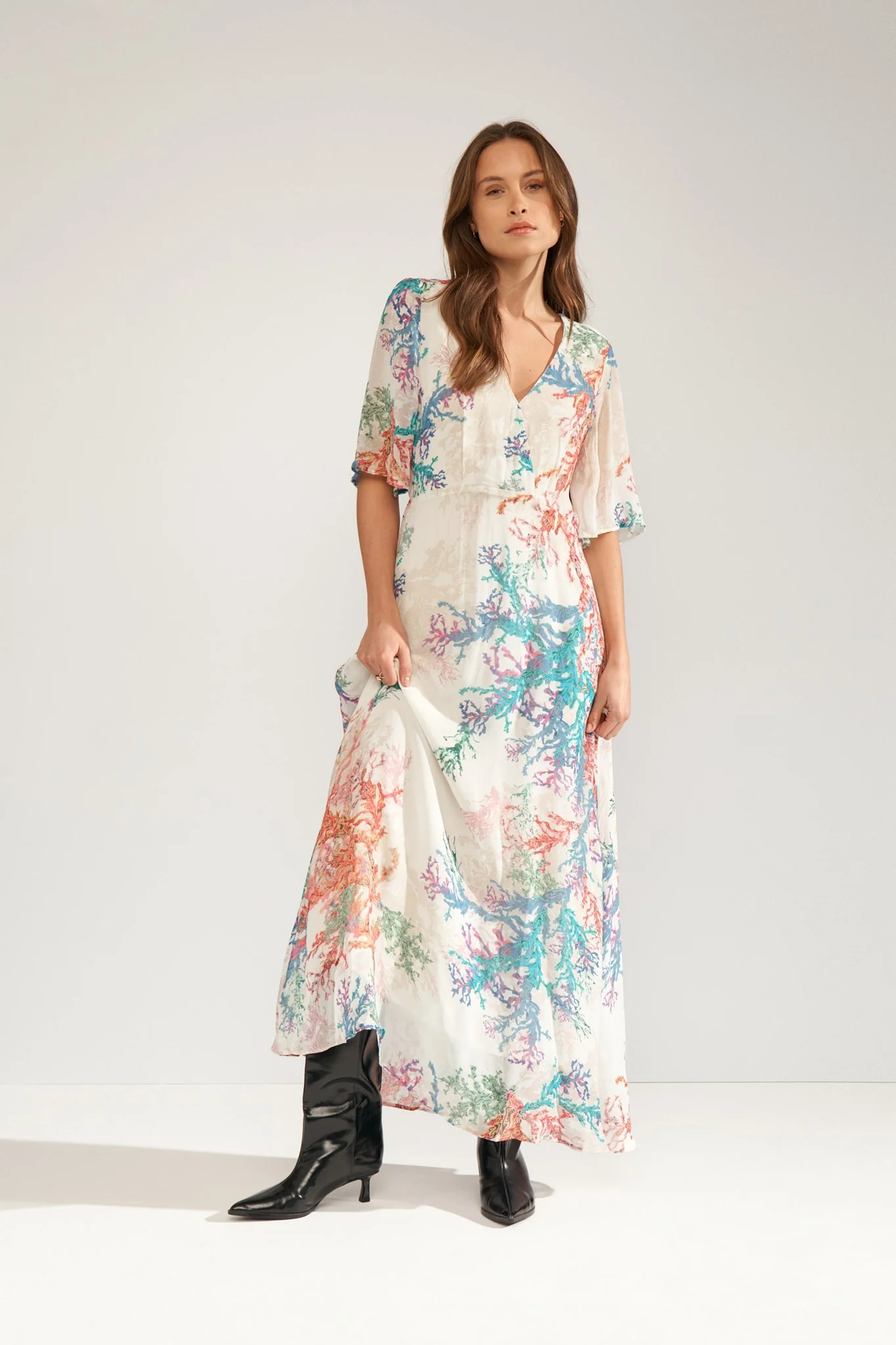 NUCORAL DRESS - Cloud Dancer