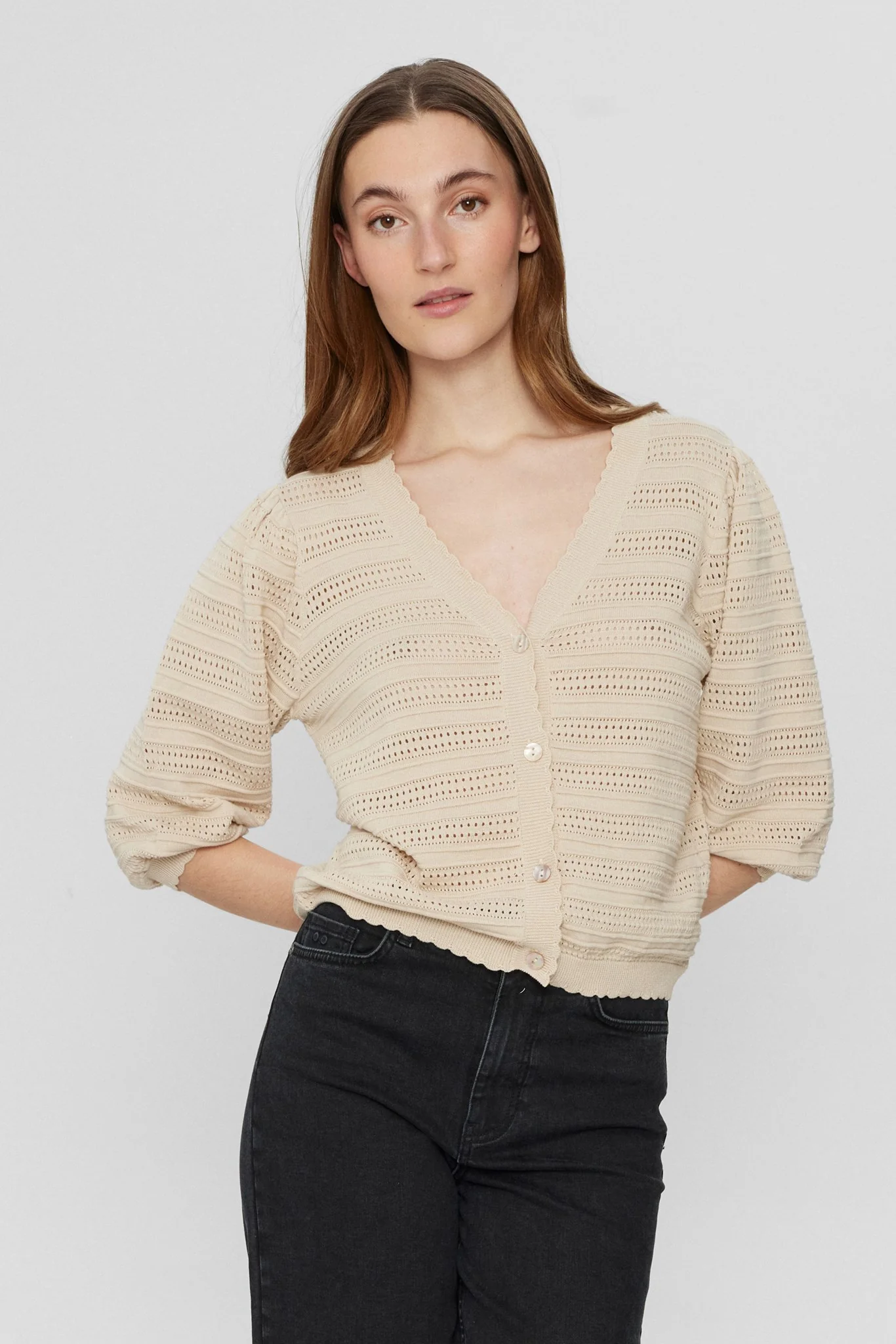 NUCORINNA CARDIGAN  - Sandshell