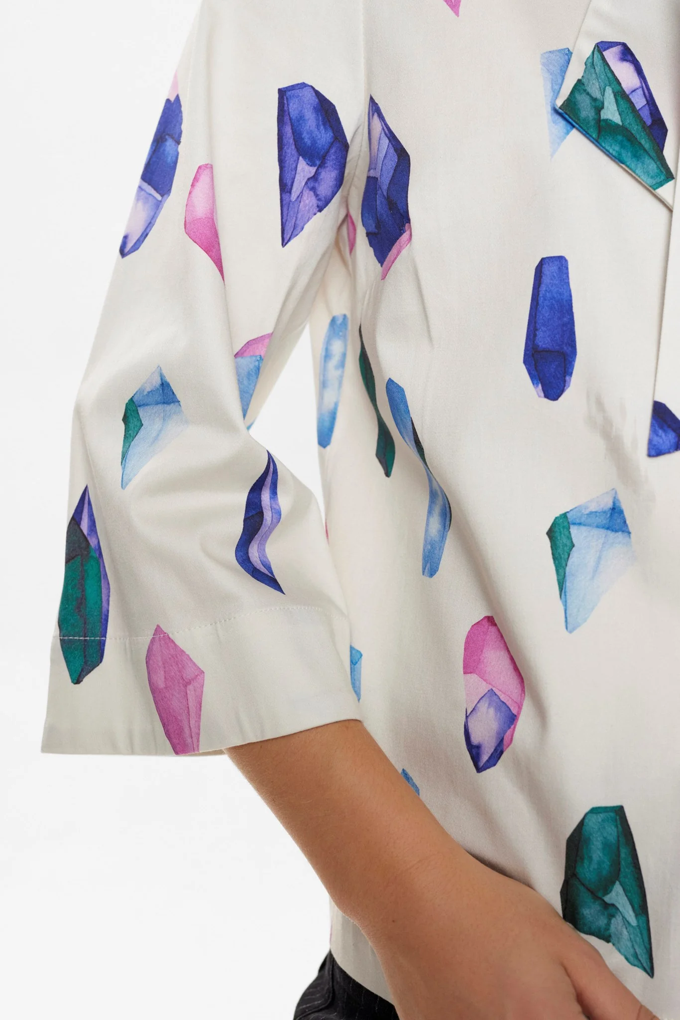 NUCRYSTAL BOW TIE SHIRT - Cloud Dancer - Image 5