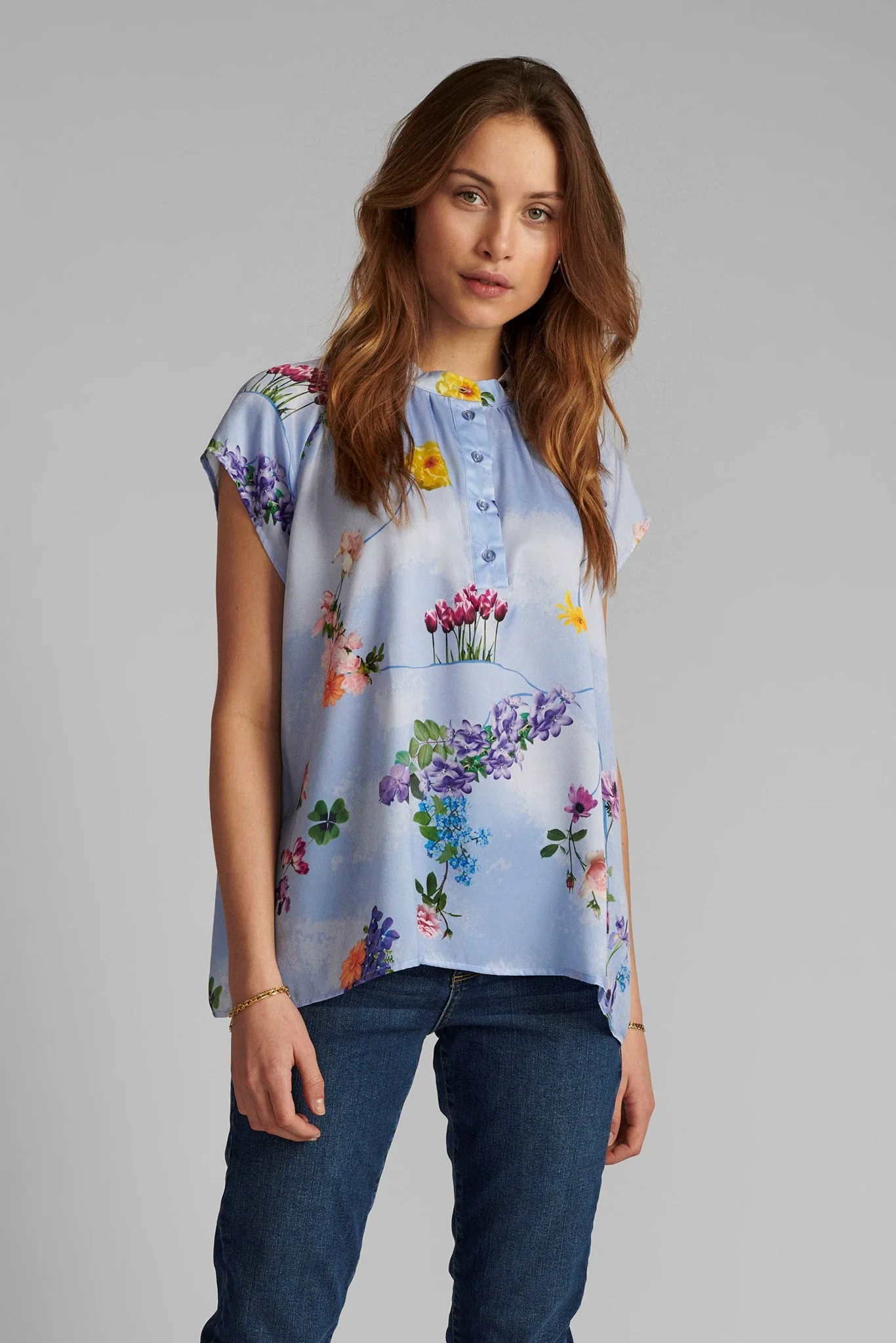 NUCUBA BLOUSE - Wedgewood