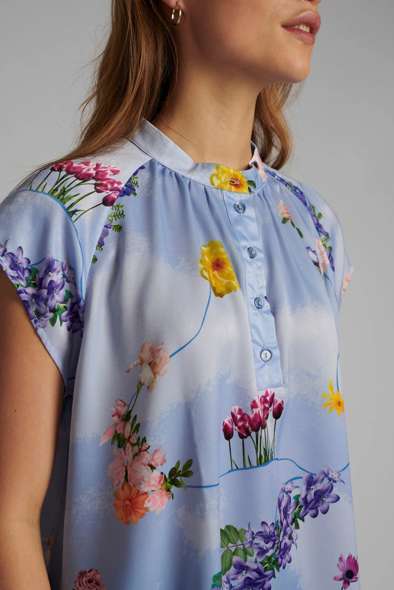 NUCUBA BLOUSE - Wedgewood - Image 4
