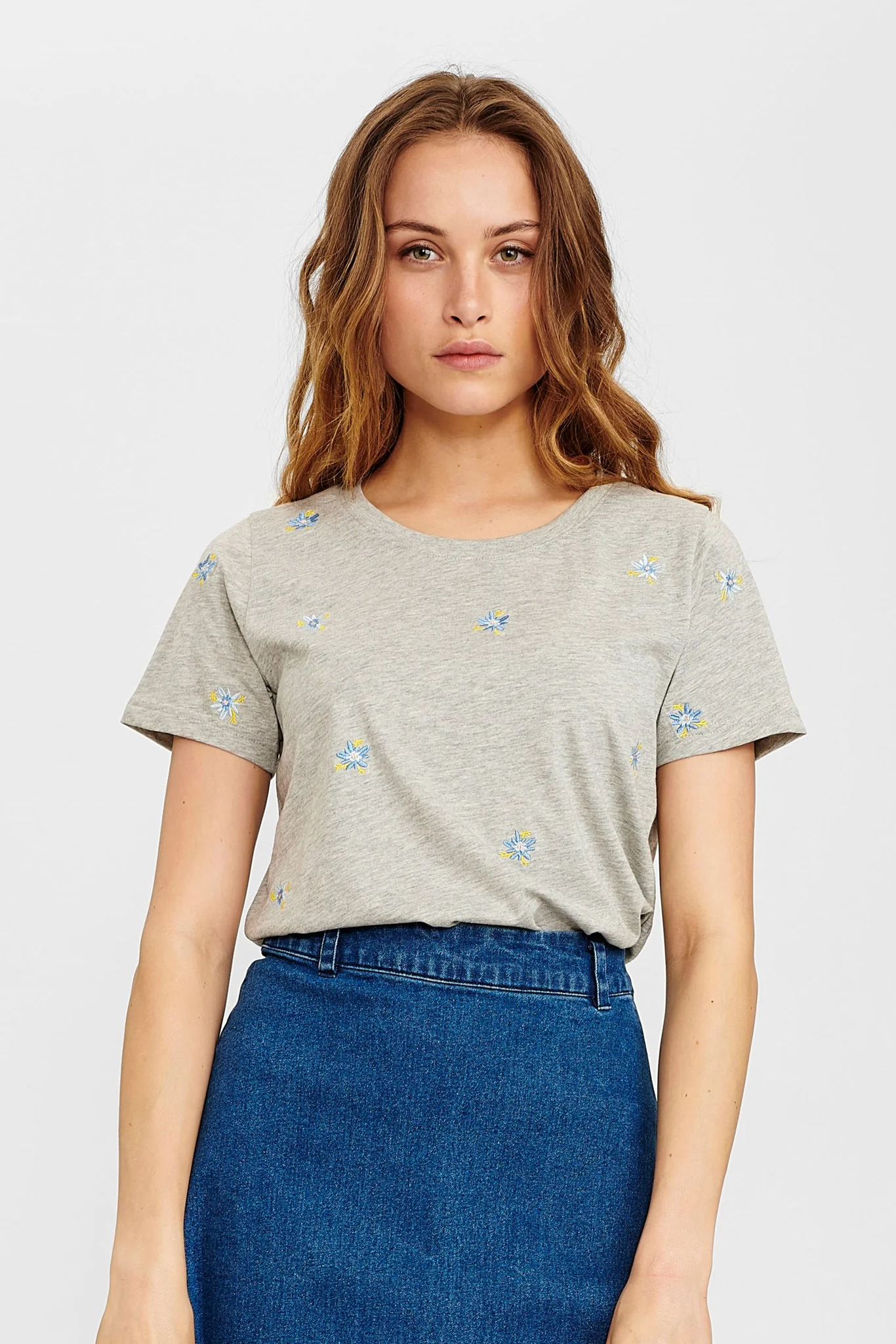 NUCYLIA TEE - Light grey mel