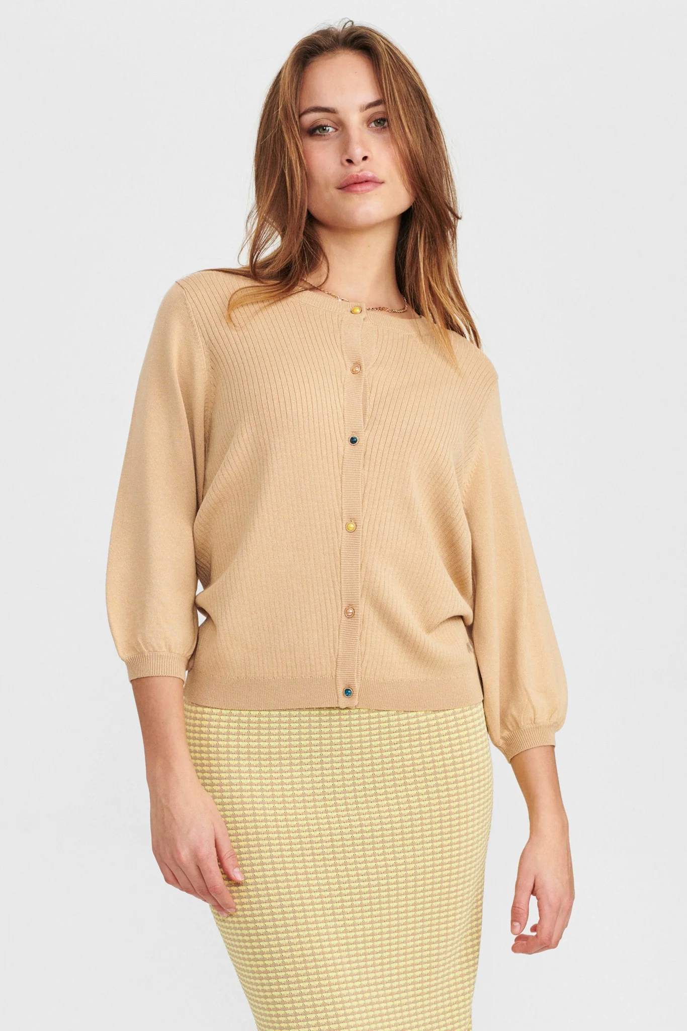 NUCYNARA CARDIGAN - Sesame