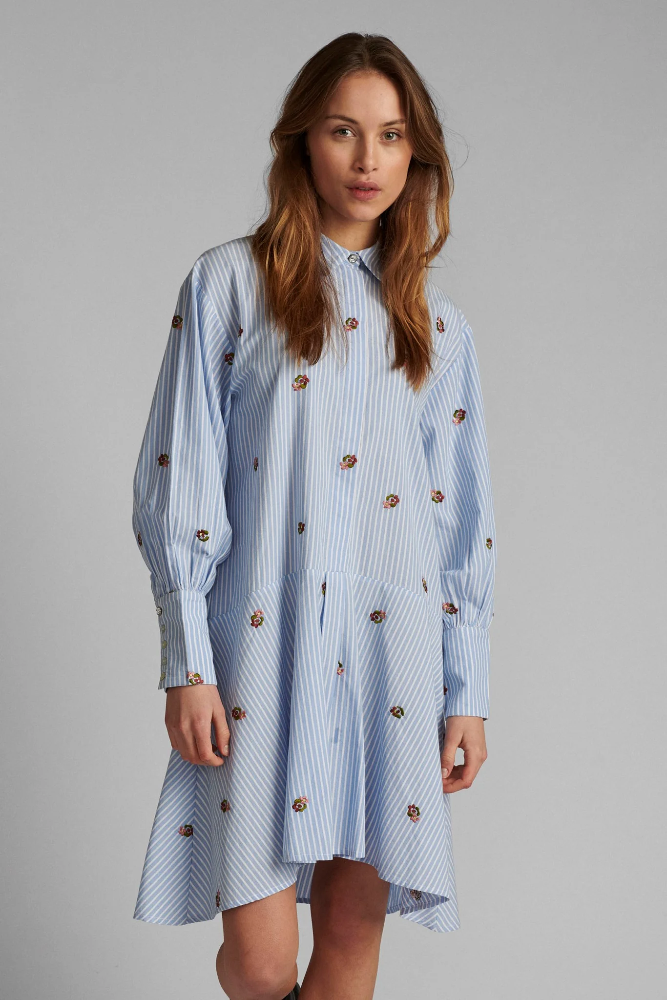 NUDAHLIA DRESS - Blue Stripe