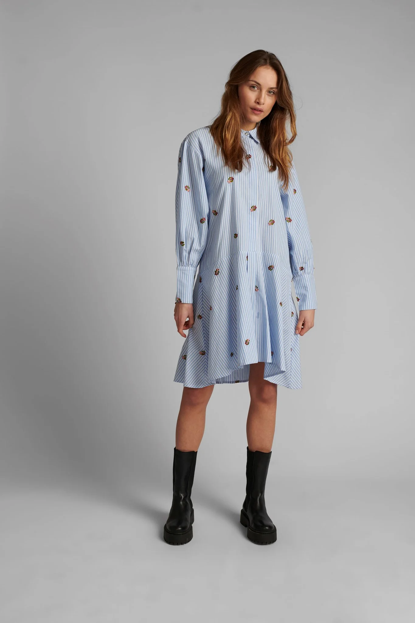 NUDAHLIA DRESS - Blue Stripe - Image 3